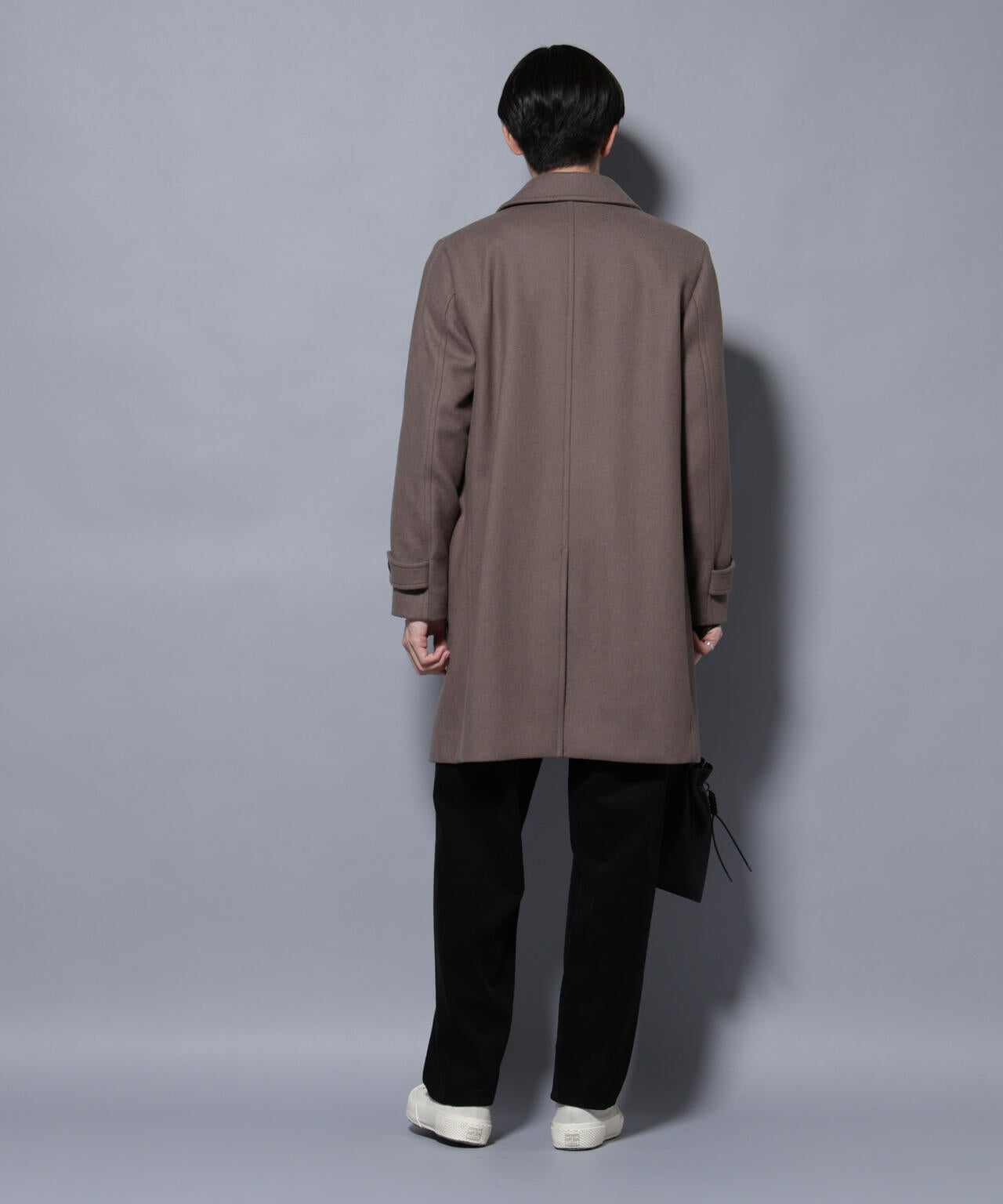 ウール/Nメルトンステンカラーコート