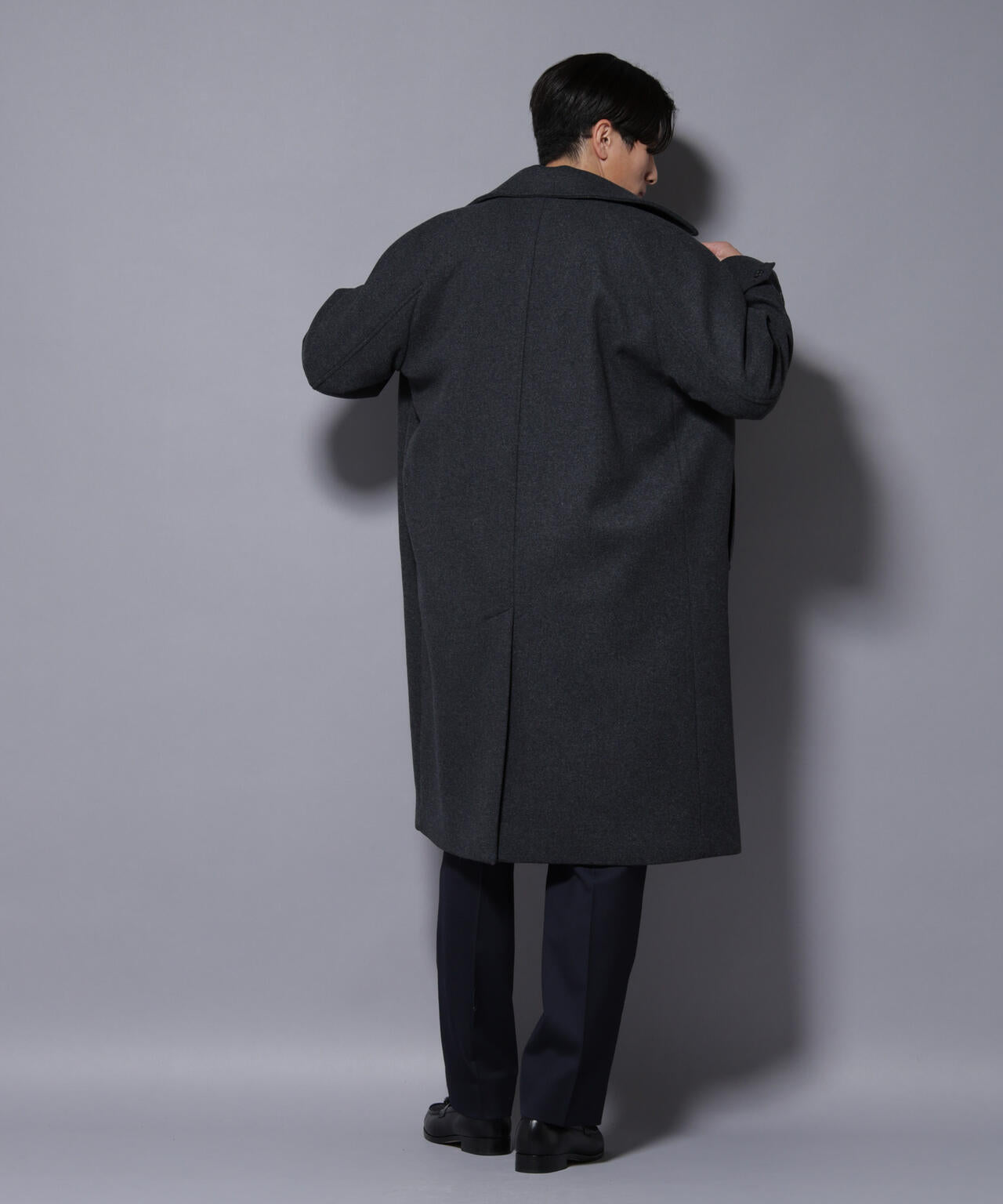 ウールカシミヤメルトンダブルコート