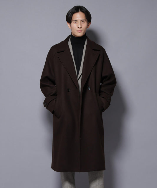 ウールカシミヤメルトンダブルコート