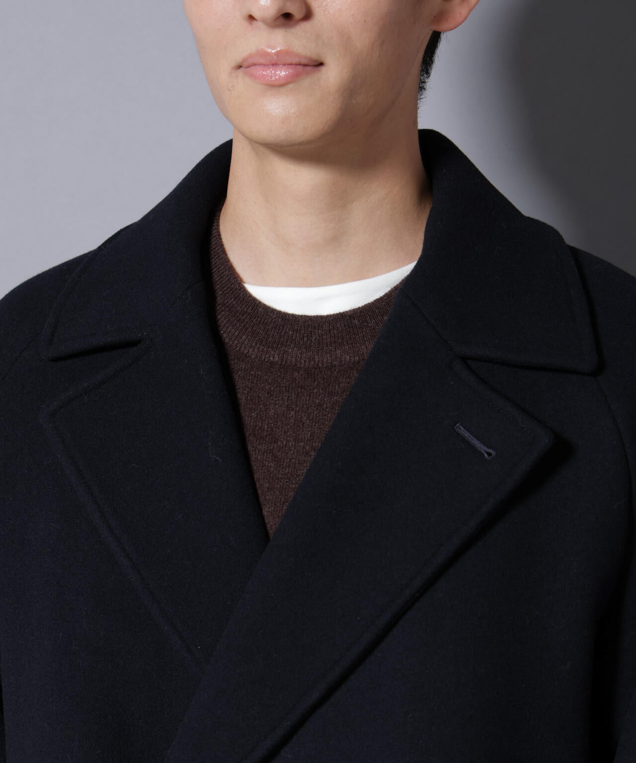 ウールカシミヤメルトンダブルコート