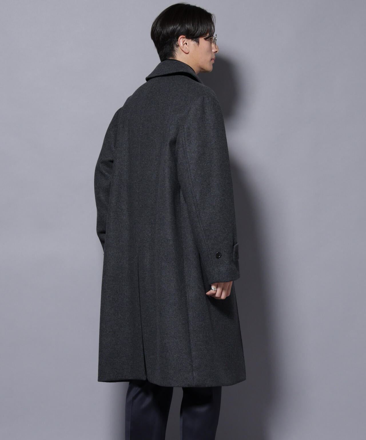 ウールカシミヤメルトンシングルコート
