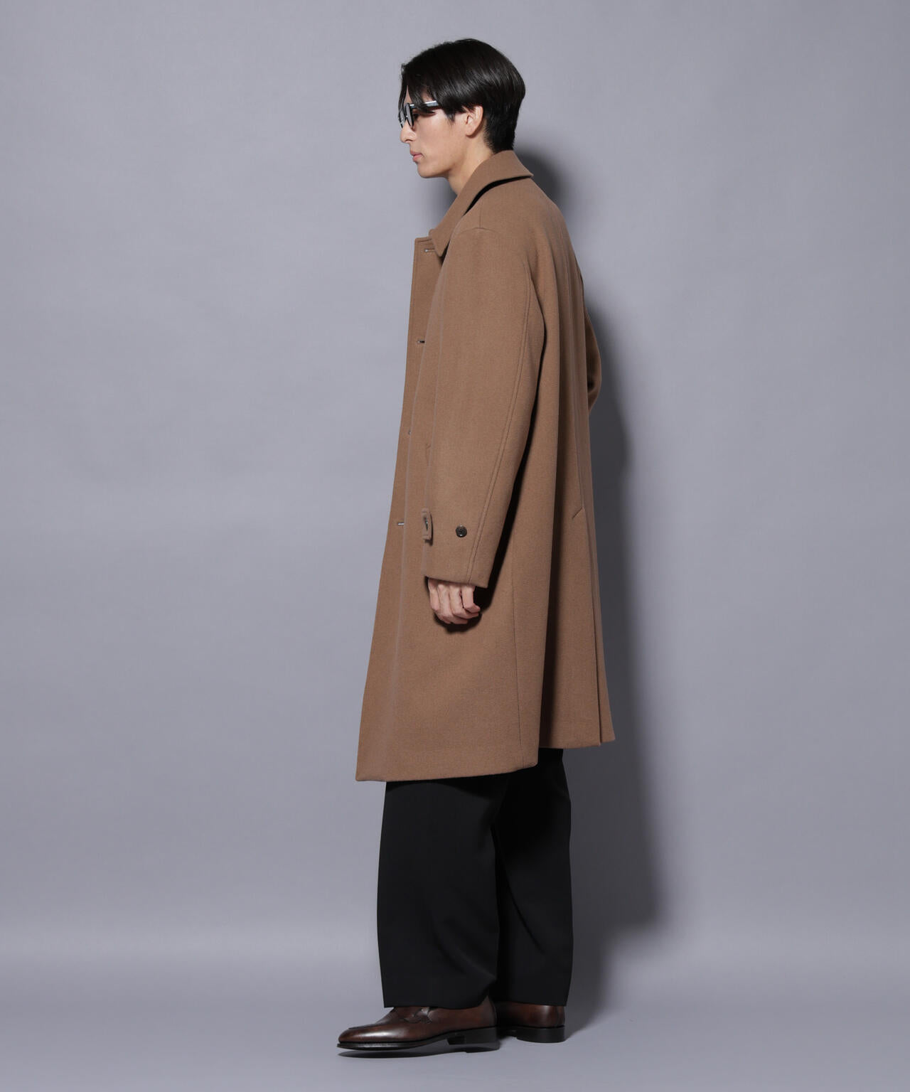 ウールカシミヤメルトンシングルコート