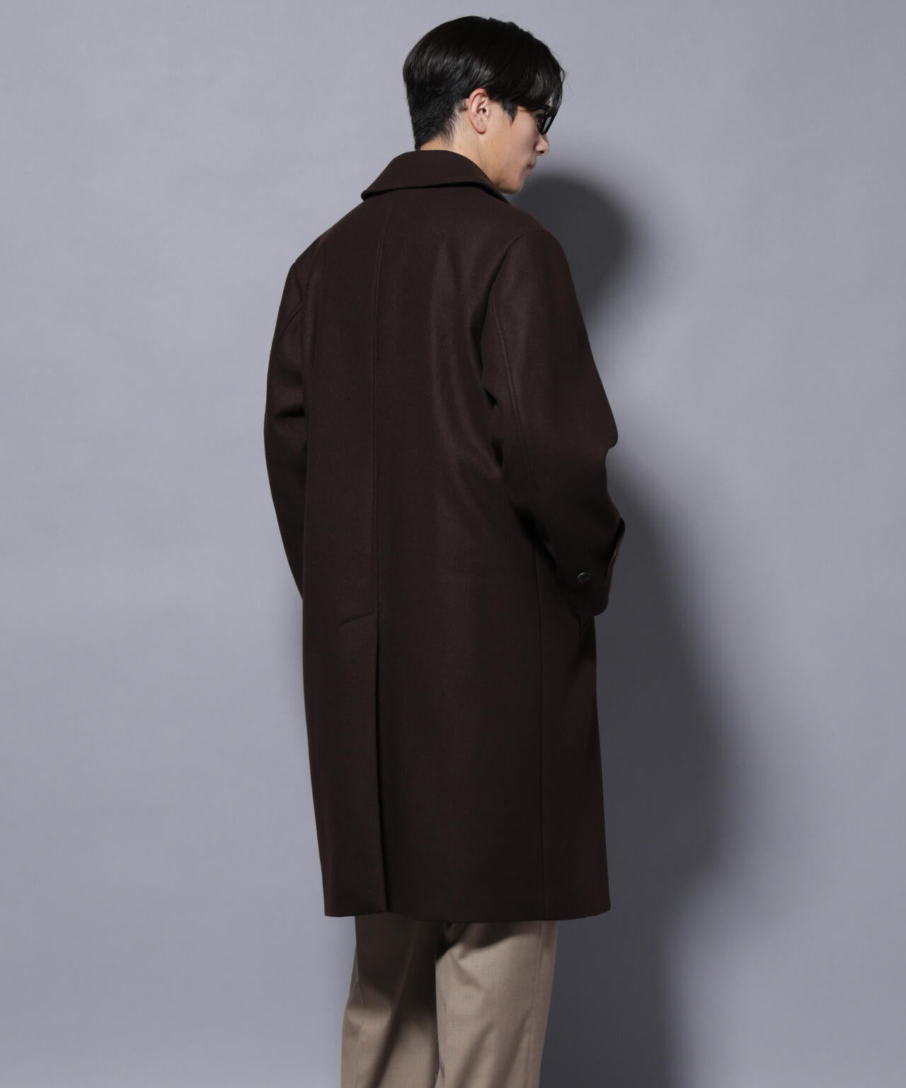 ウールカシミヤメルトンシングルコート