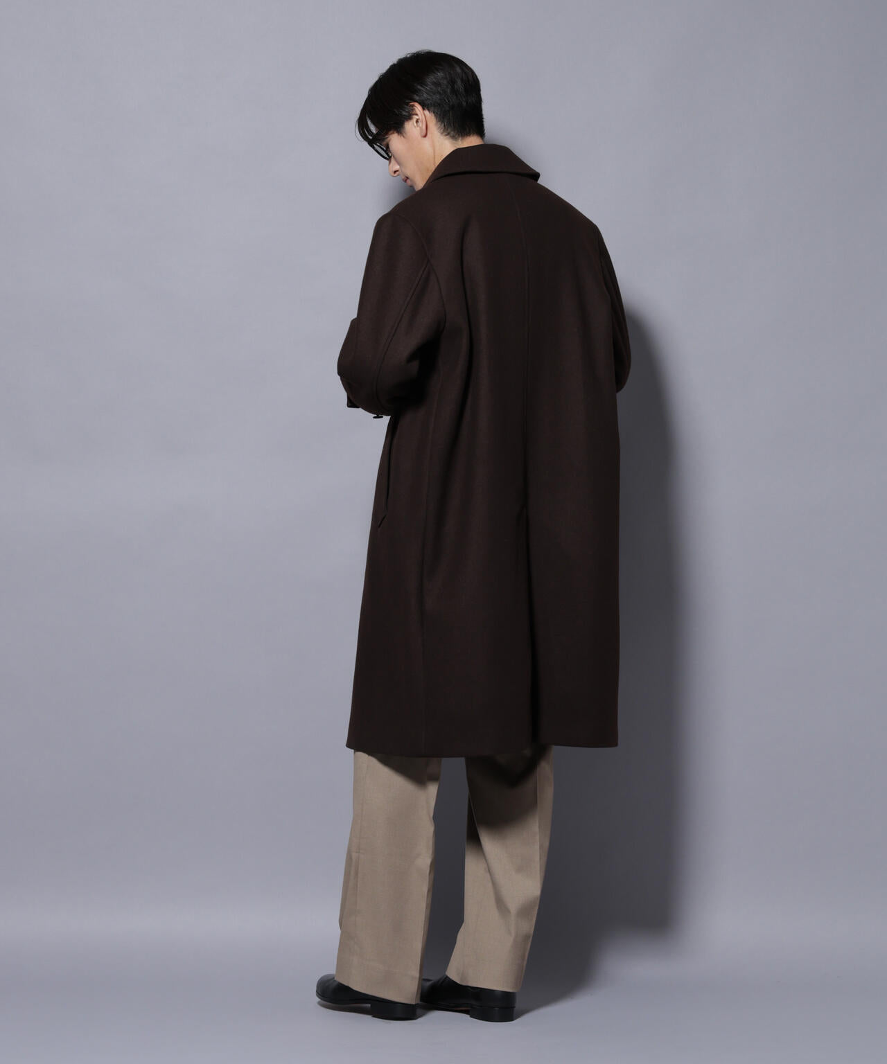 ウールカシミヤメルトンシングルコート