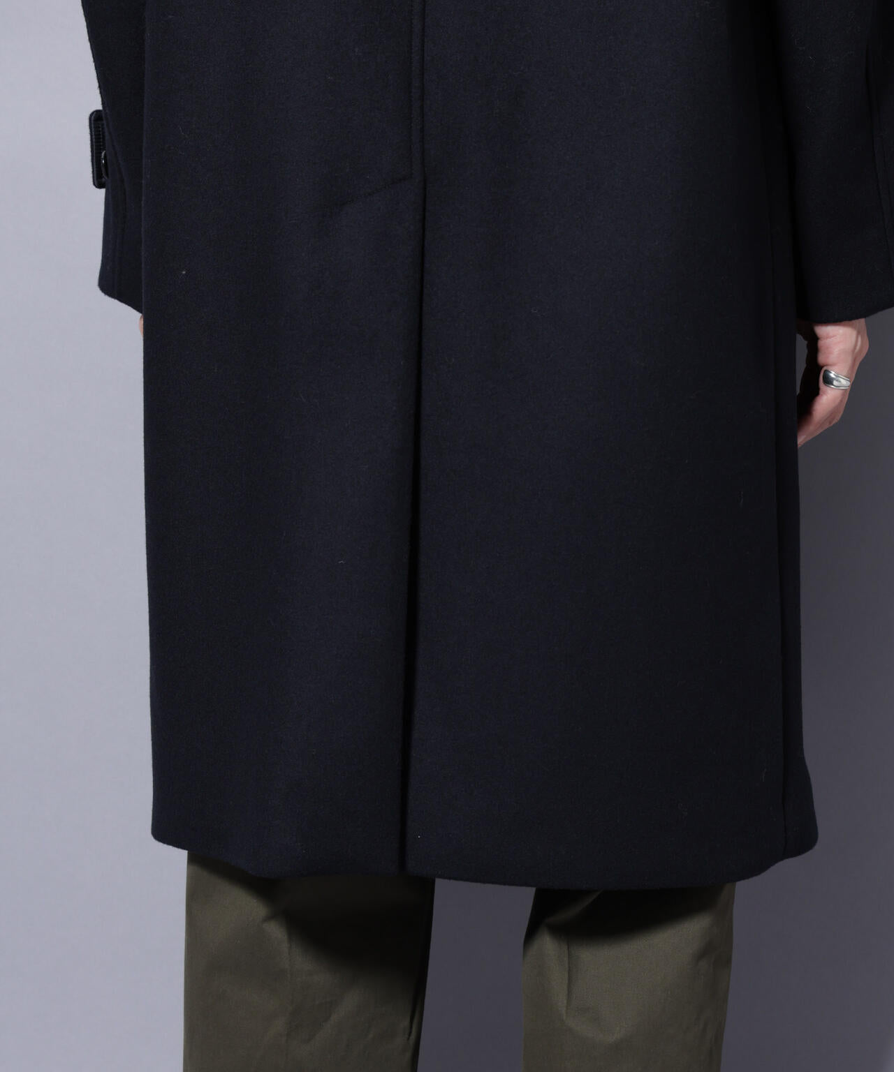 ウールカシミヤメルトンシングルコート