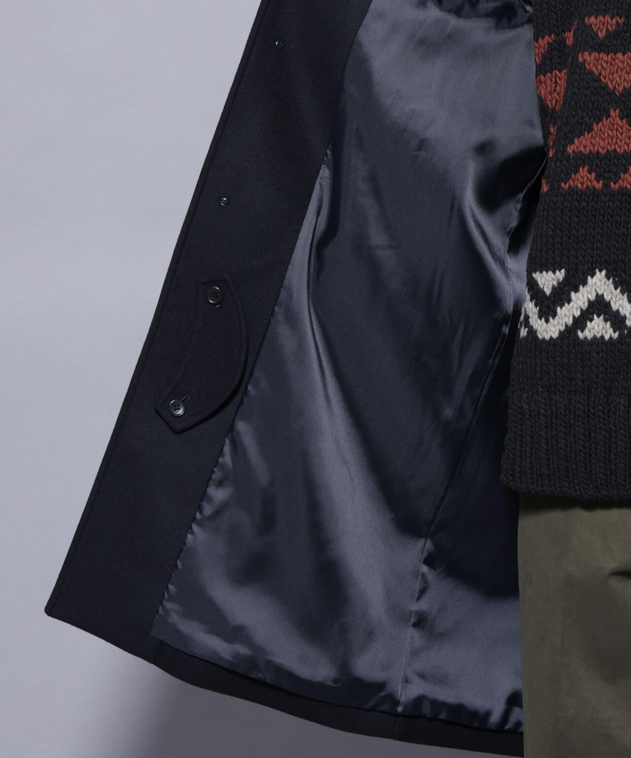 ウールカシミヤメルトンシングルコート