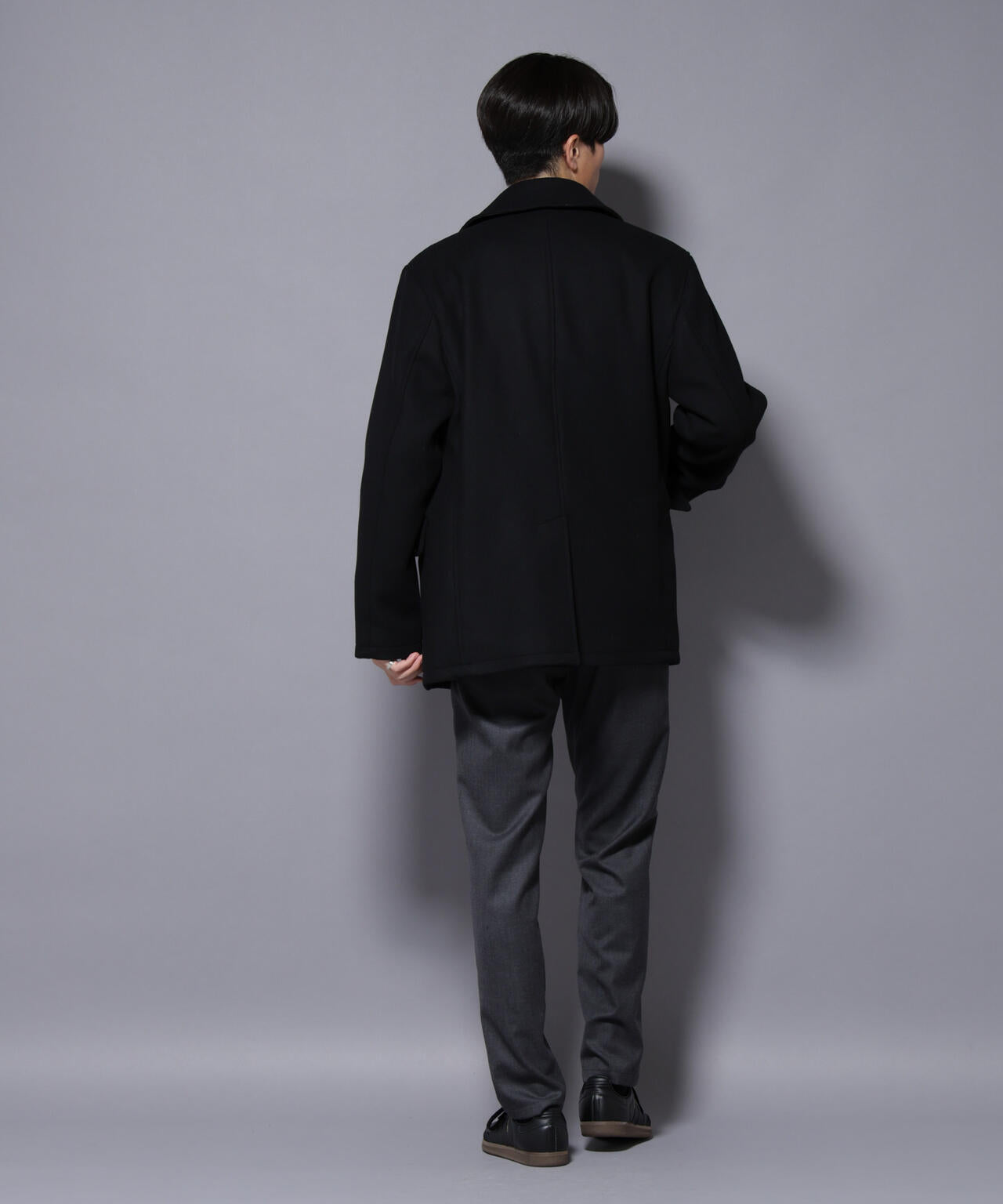 ウールカシミヤメルトンPコート