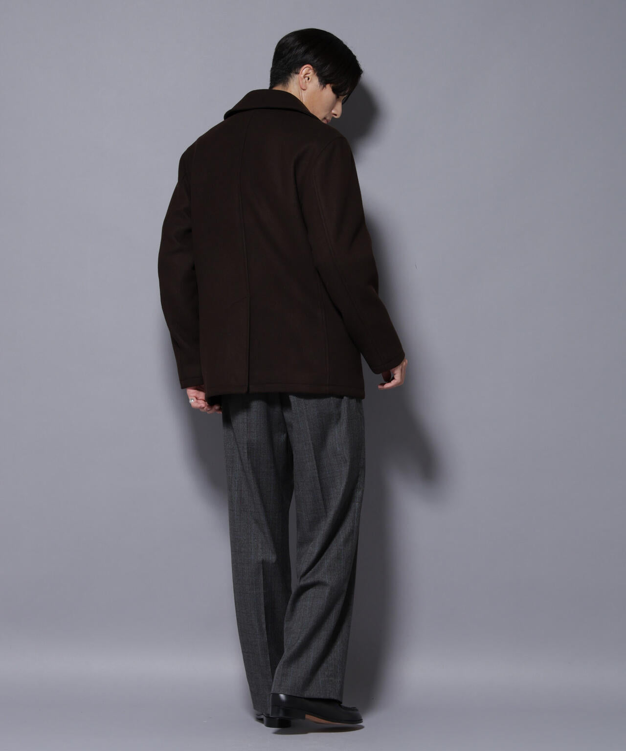 ウールカシミヤメルトンPコート