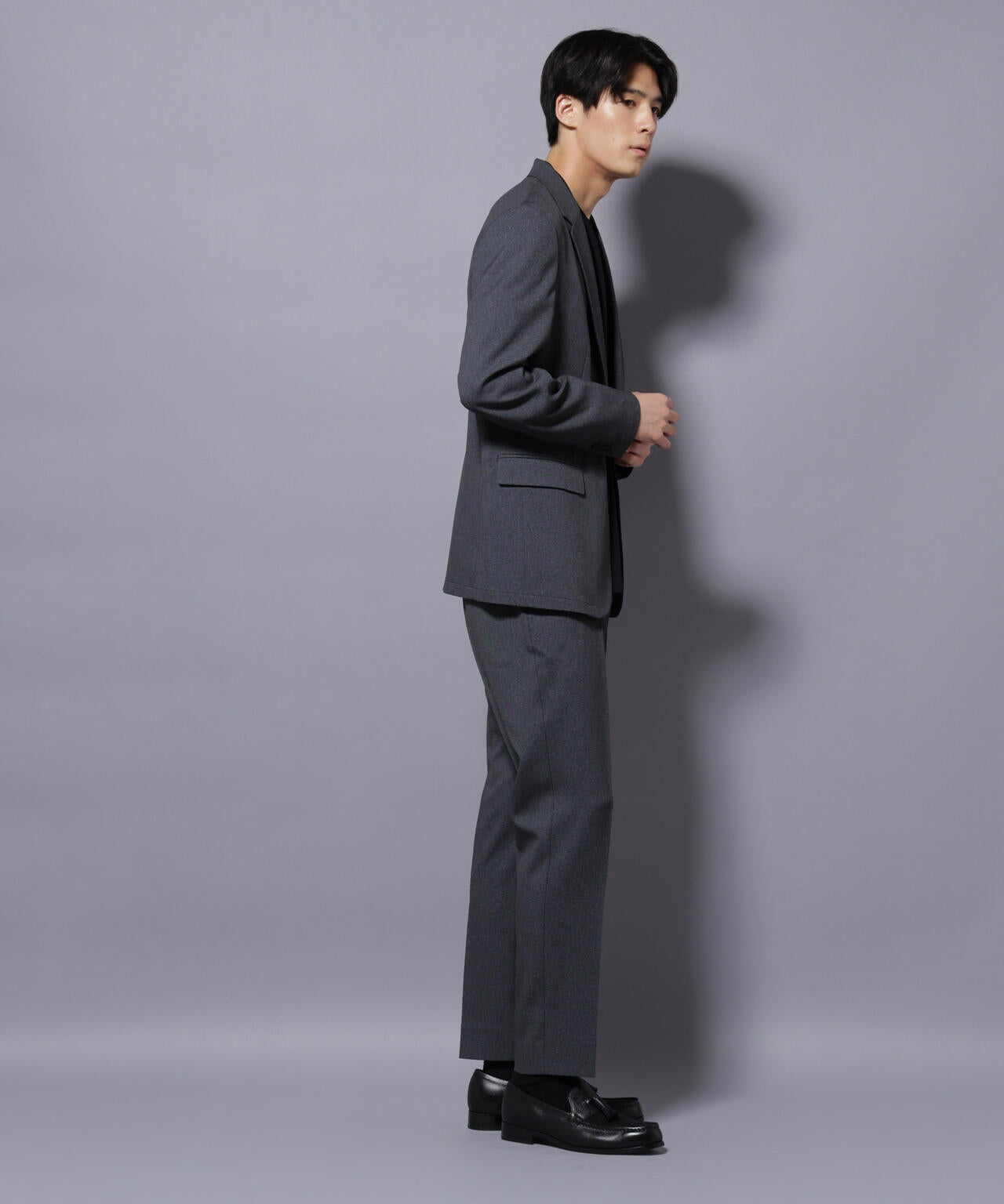 ｢Damerino｣LANATEC(R)シャークスキンセットアップ防シワ形態安定