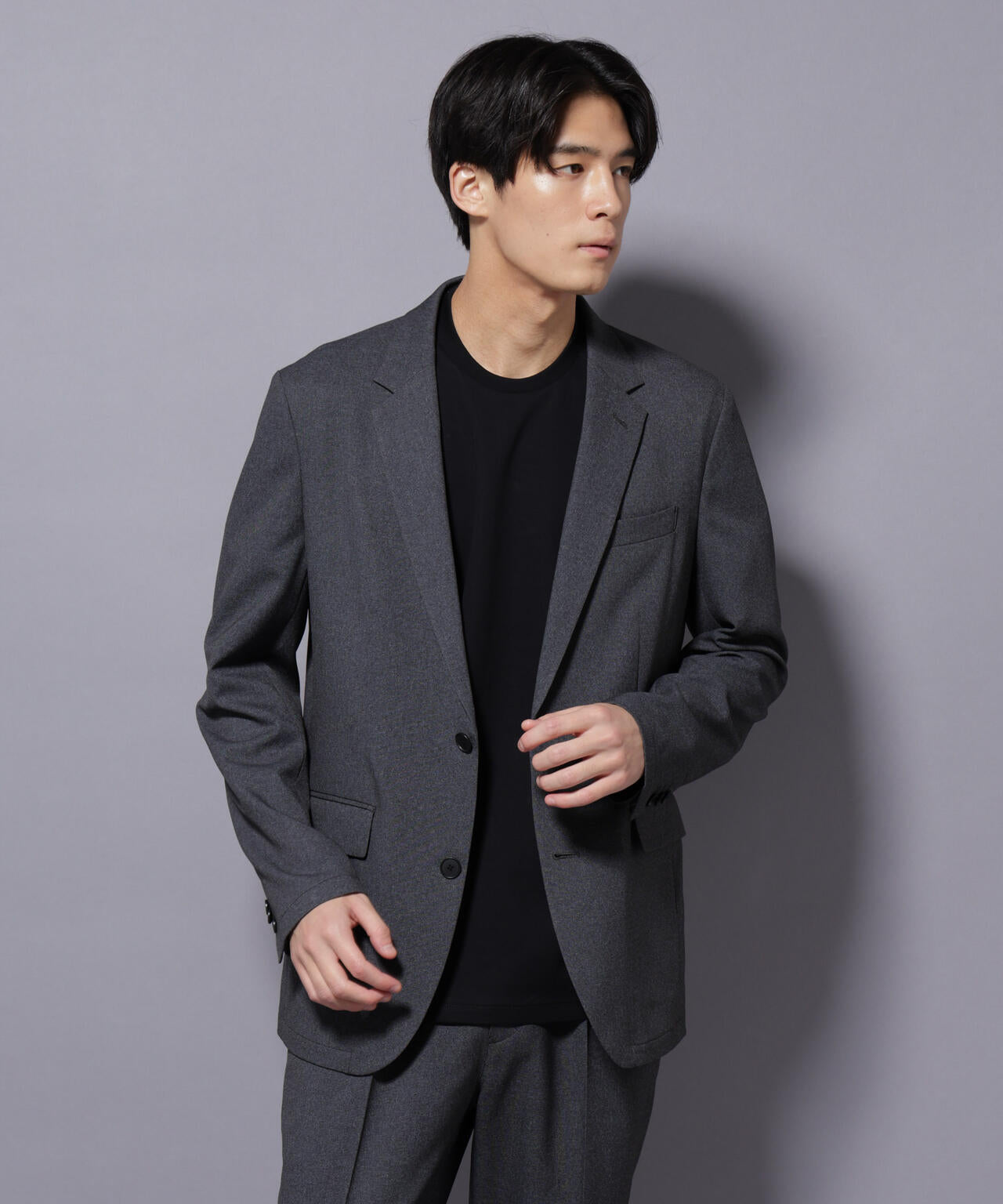 ｢Damerino｣LANATEC(R)シャークスキンセットアップ防シワ形態安定