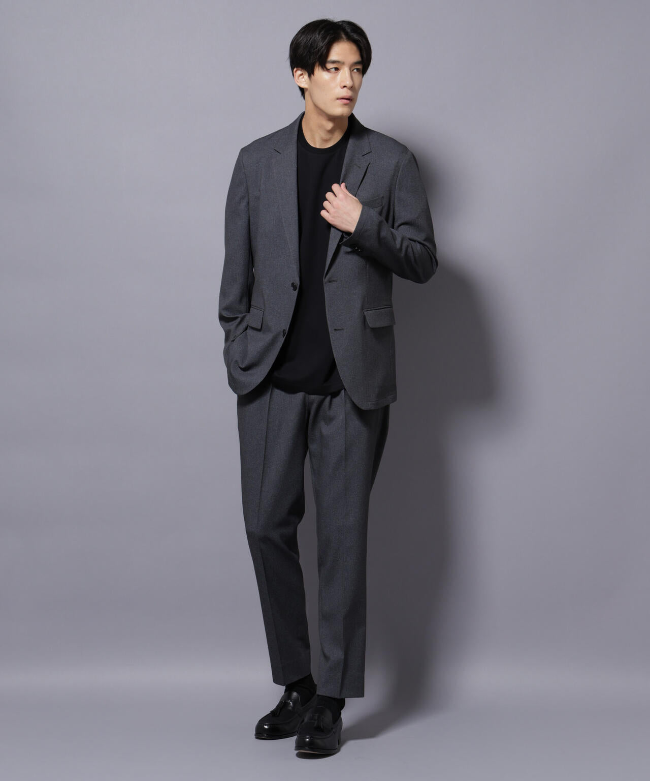 ｢Damerino｣LANATEC(R)シャークスキンセットアップ防シワ形態安定