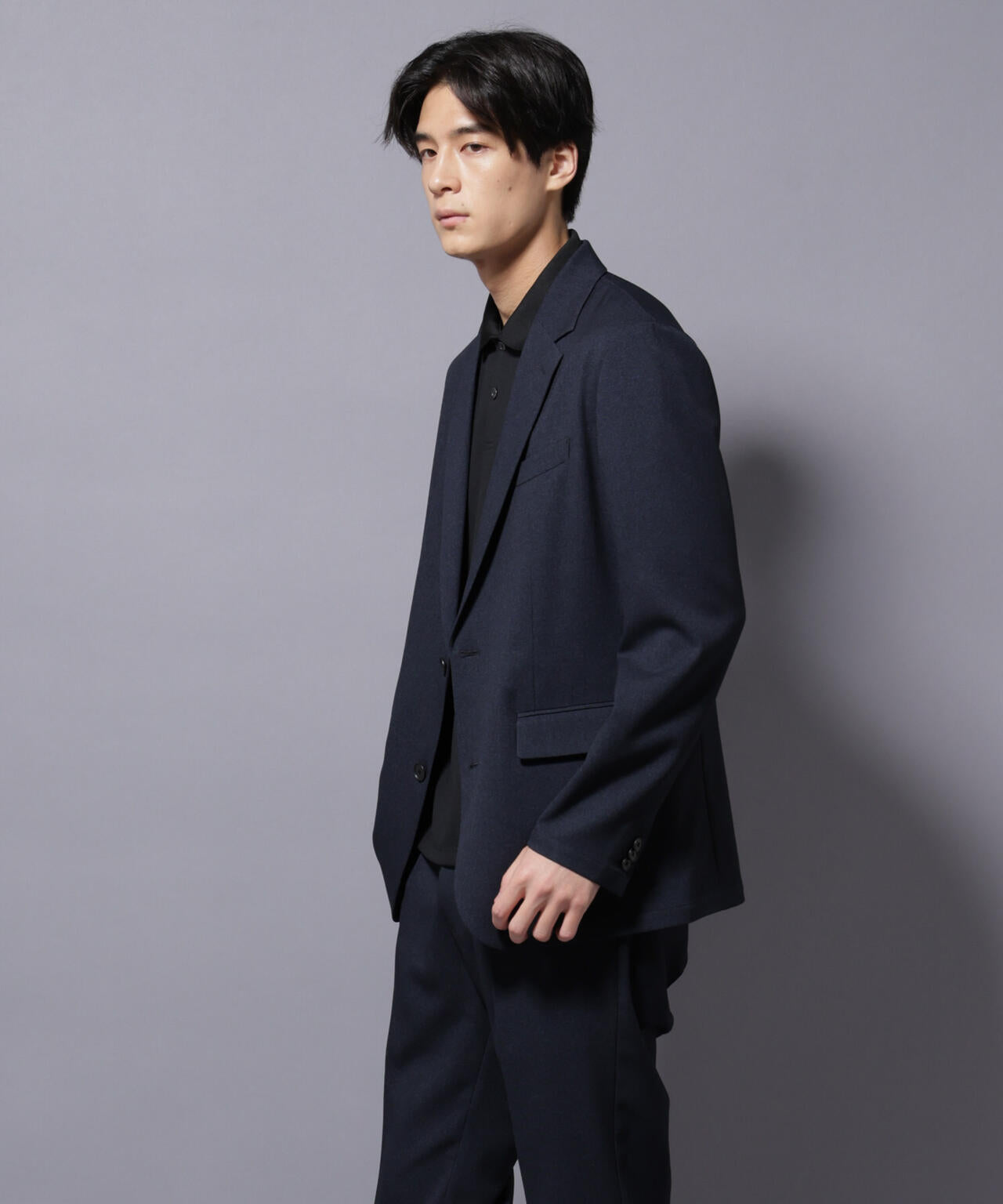 ｢Damerino｣LANATEC(R)シャークスキンセットアップ防シワ形態安定