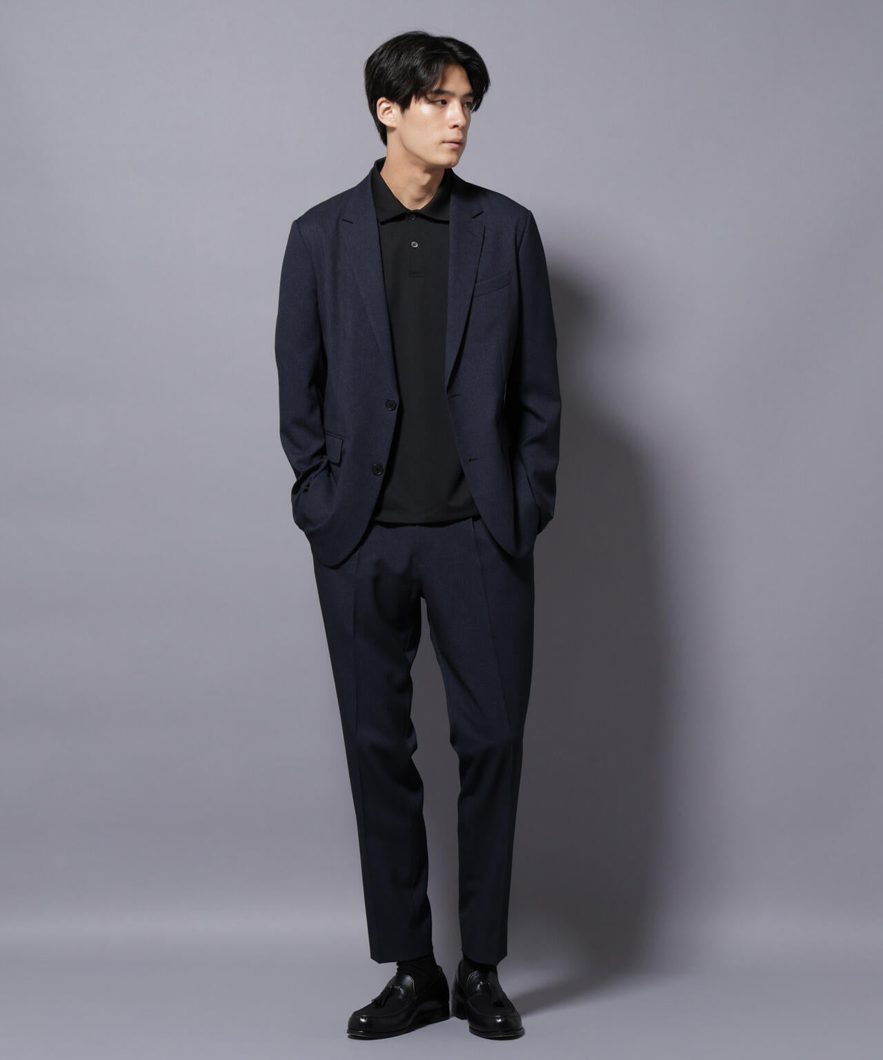 ｢Damerino｣LANATEC(R)シャークスキンセットアップ防シワ形態安定