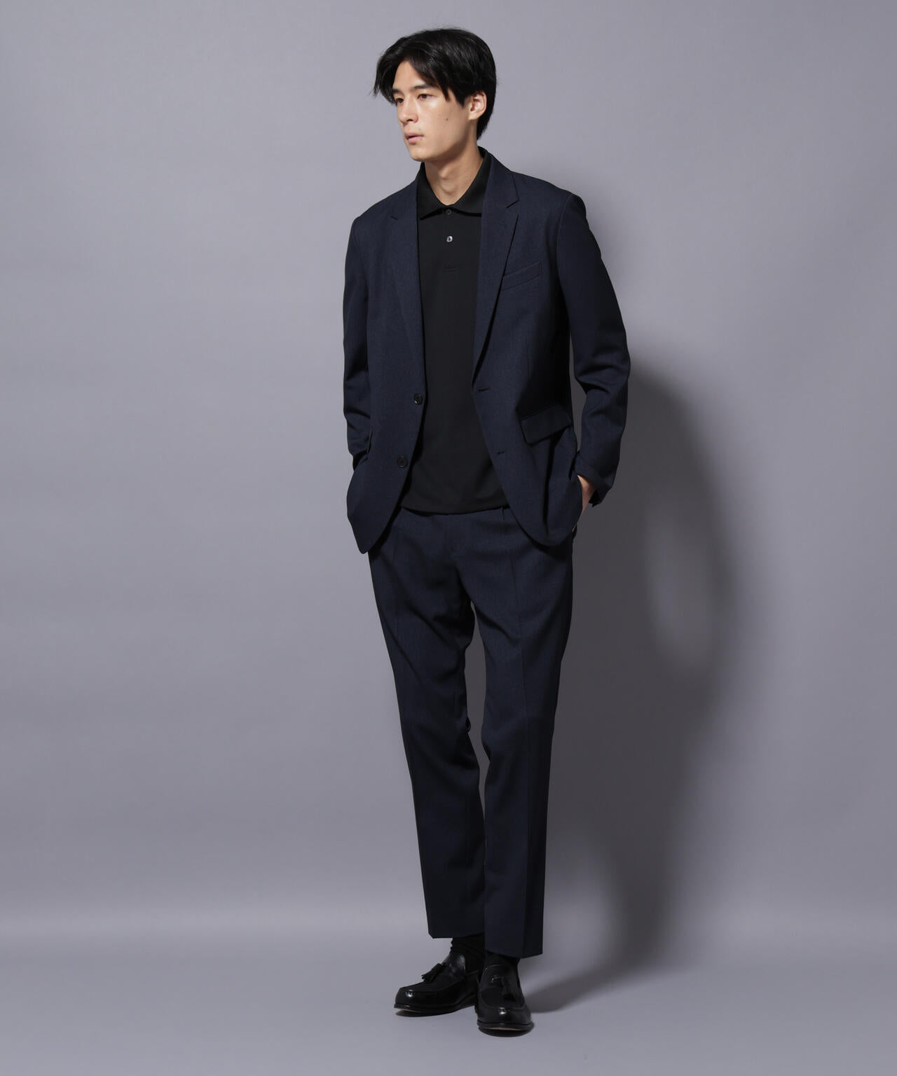 ｢Damerino｣LANATEC(R)シャークスキンセットアップ防シワ形態安定