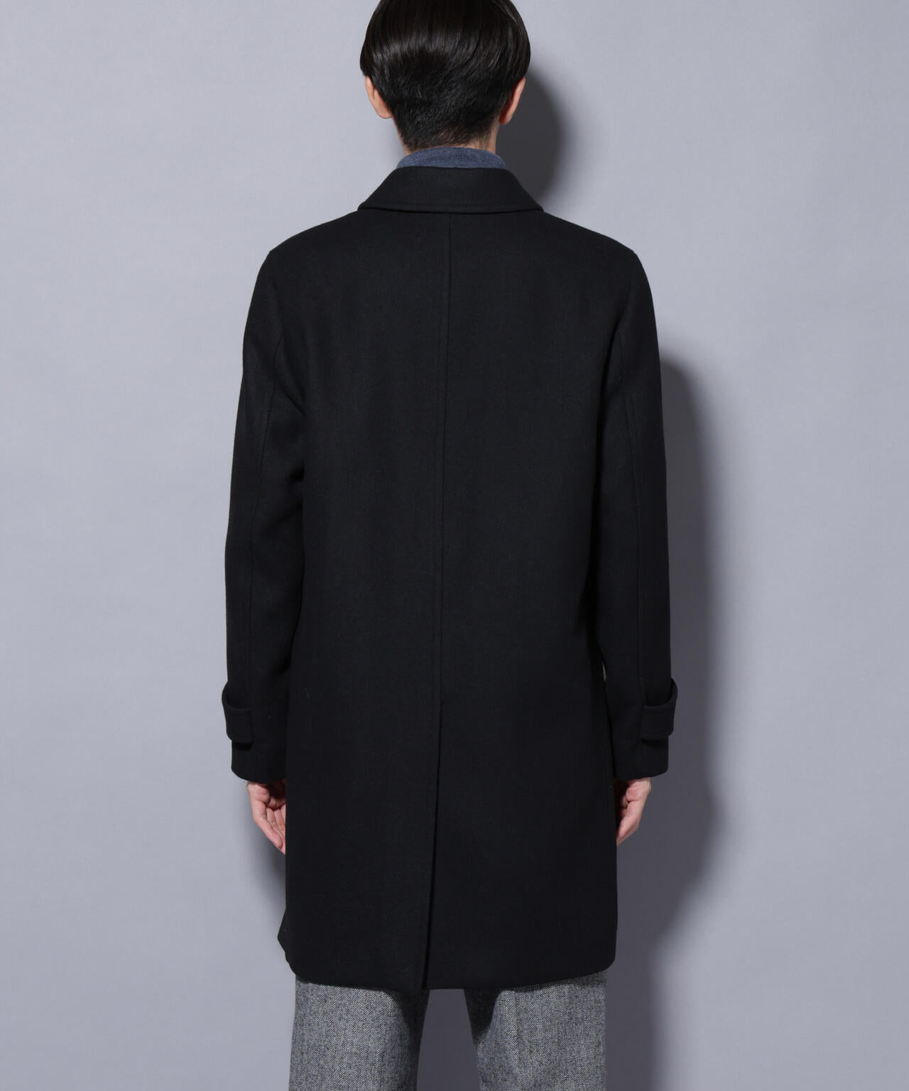 ウール/Nメルトンステンカラーコート