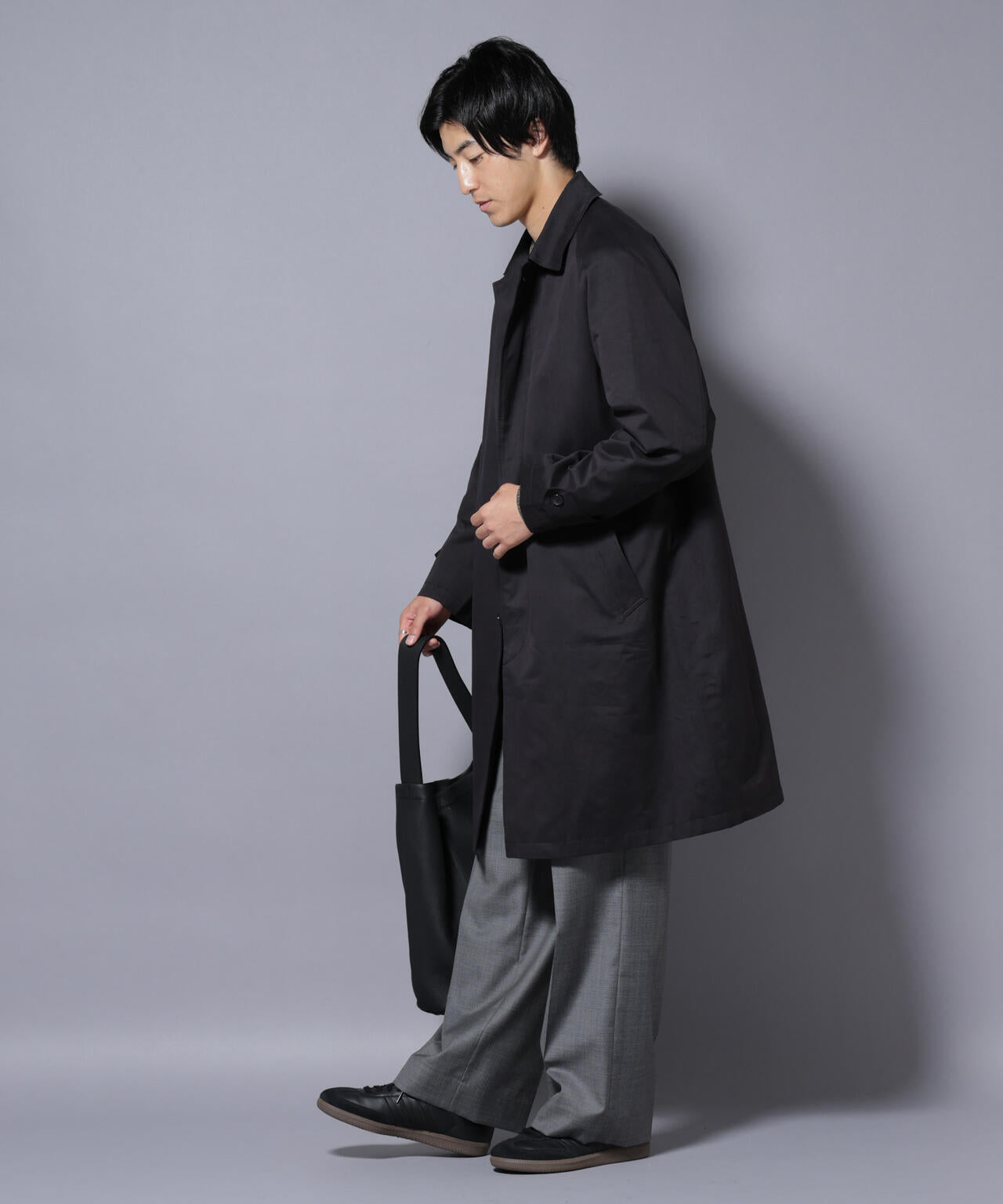 微起毛バルカラーコート