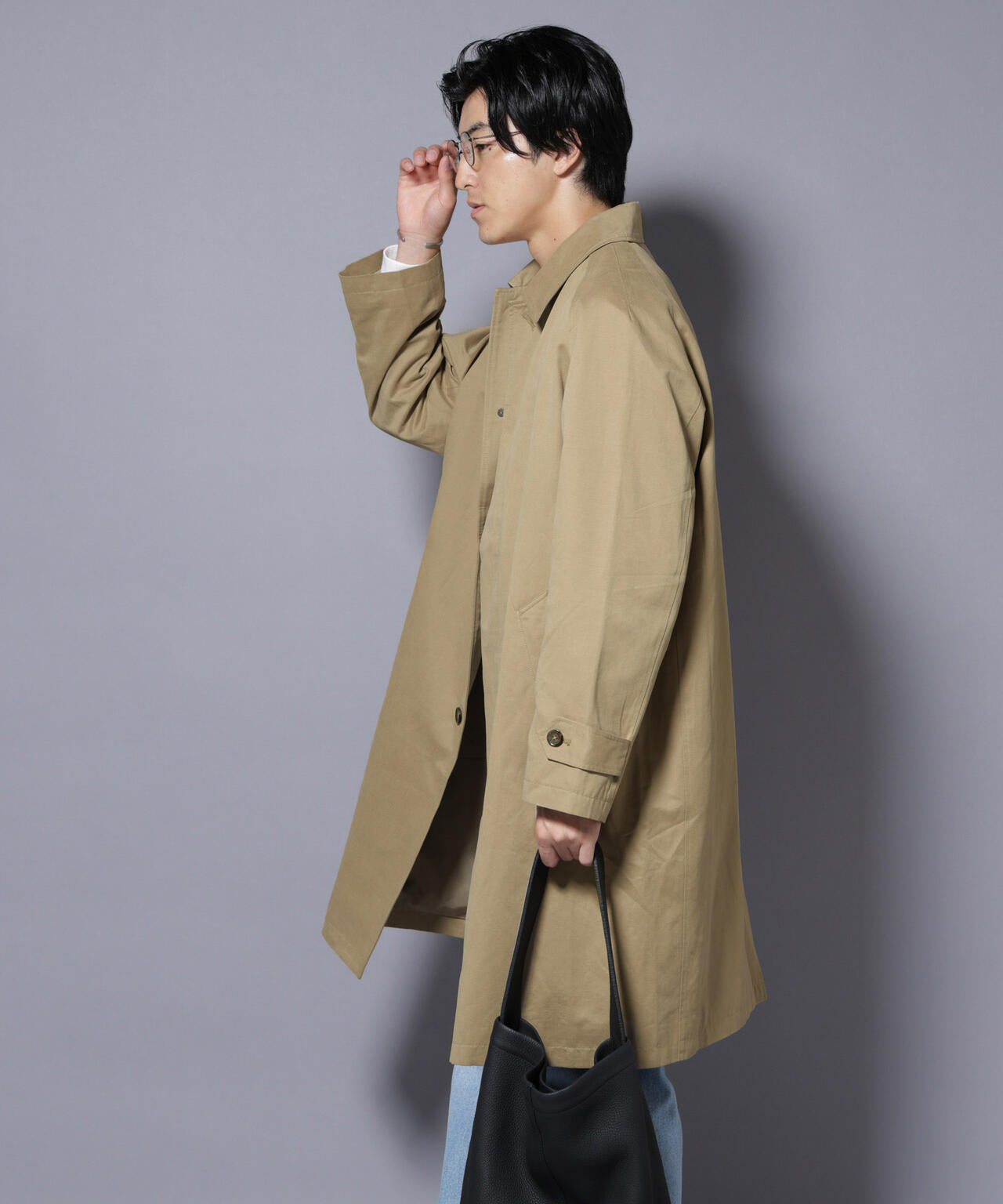 微起毛バルカラーコート