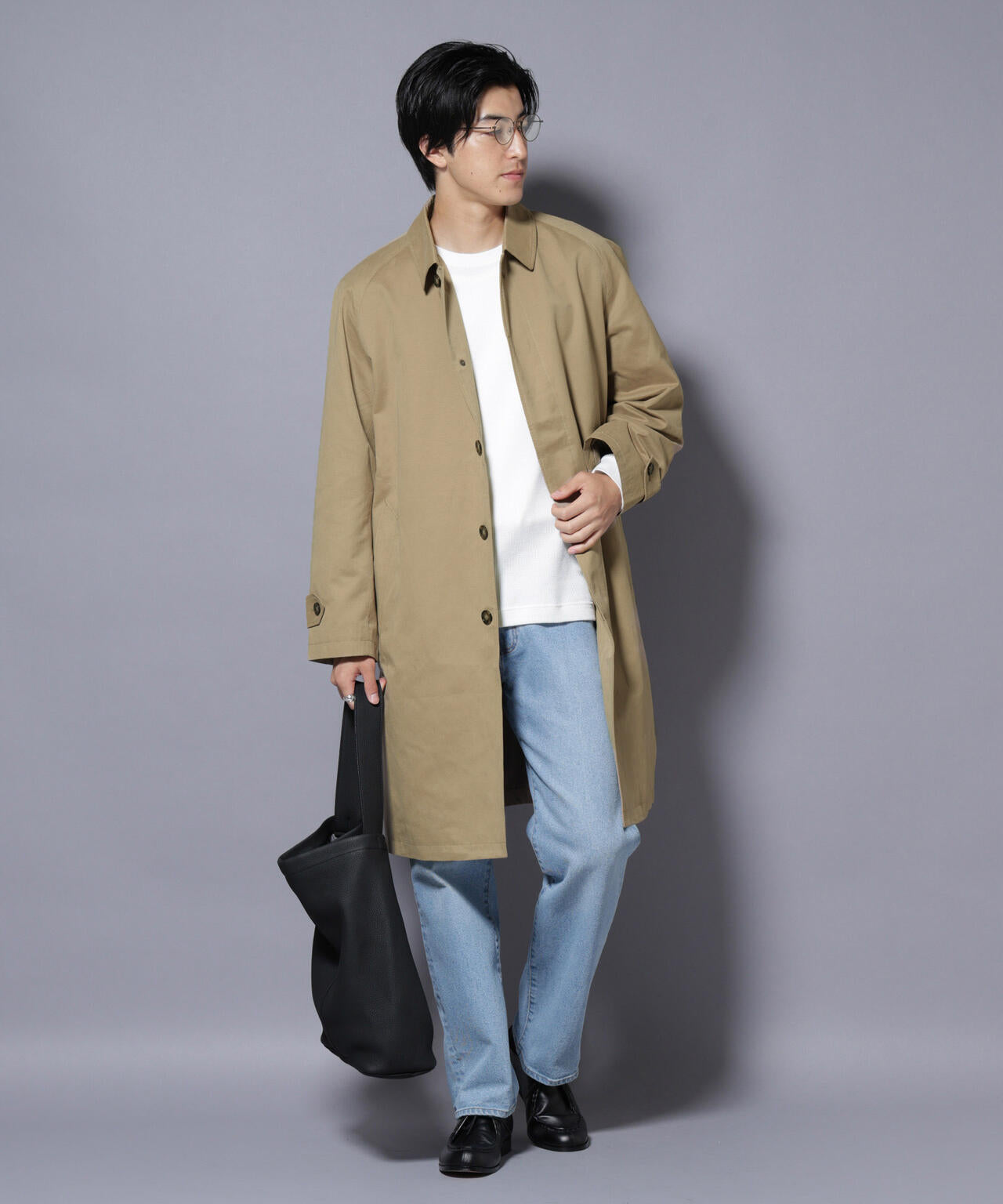 微起毛バルカラーコート