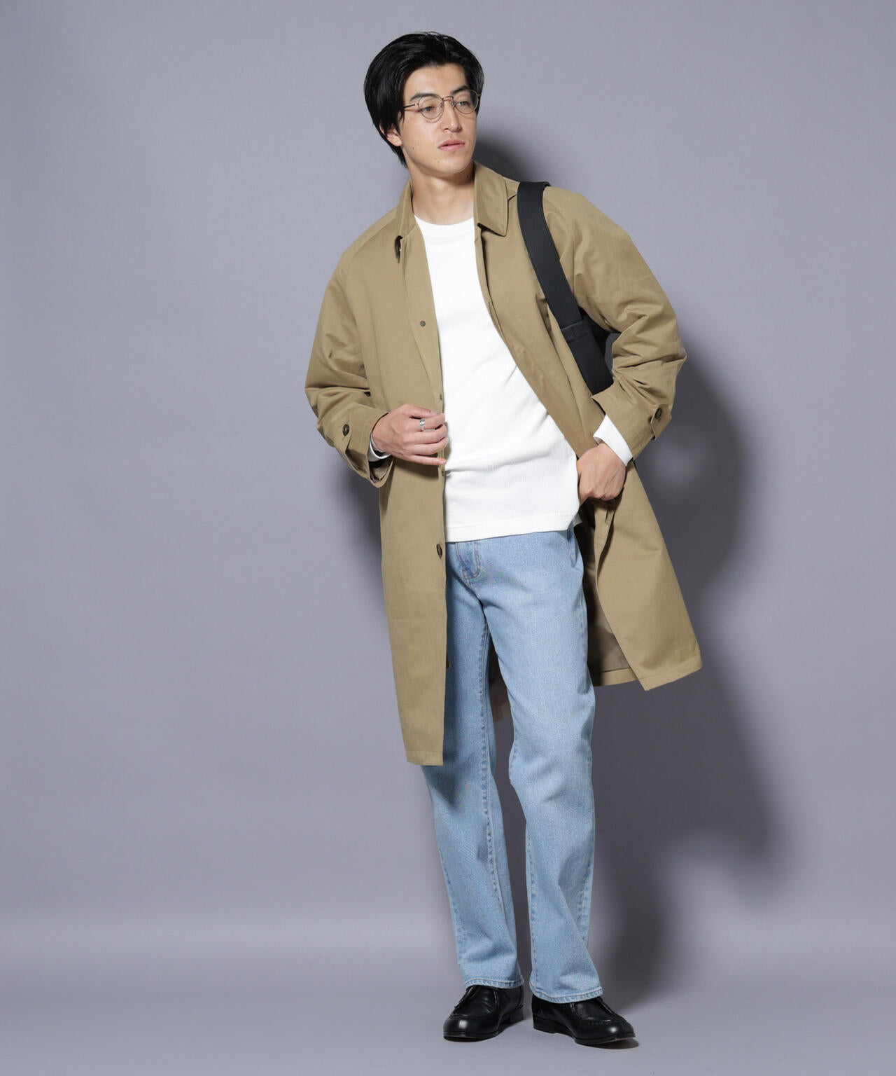 微起毛バルカラーコート