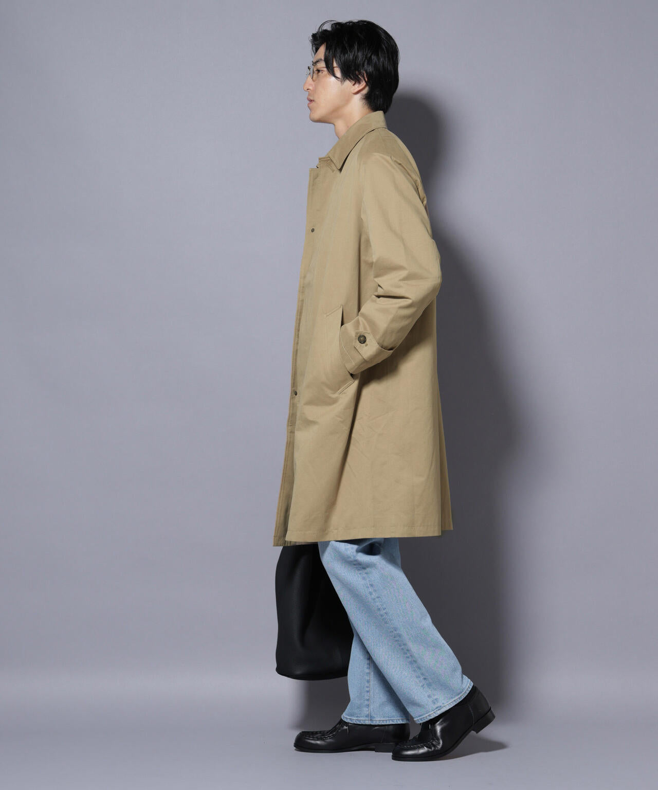 微起毛バルカラーコート