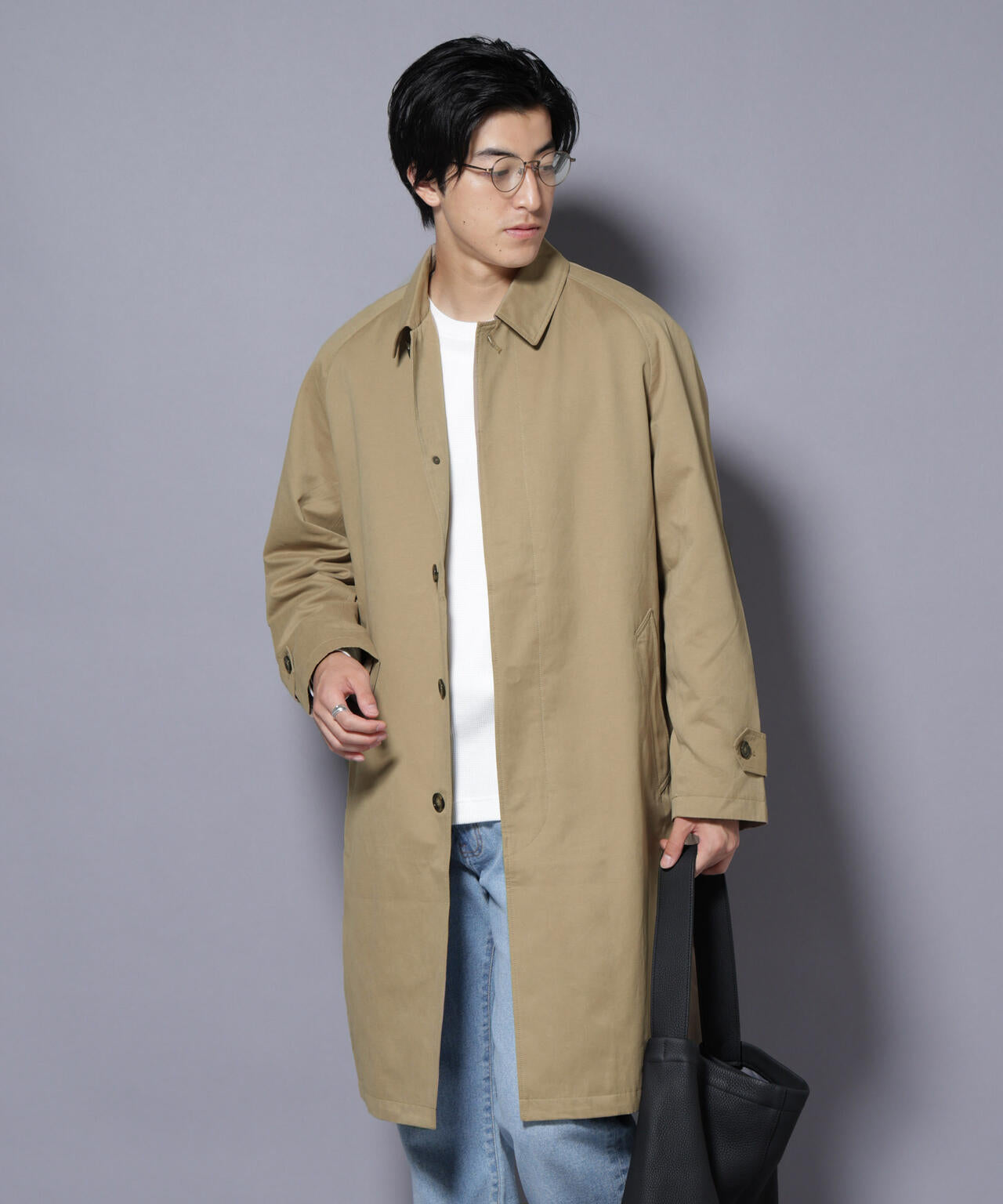 微起毛バルカラーコート