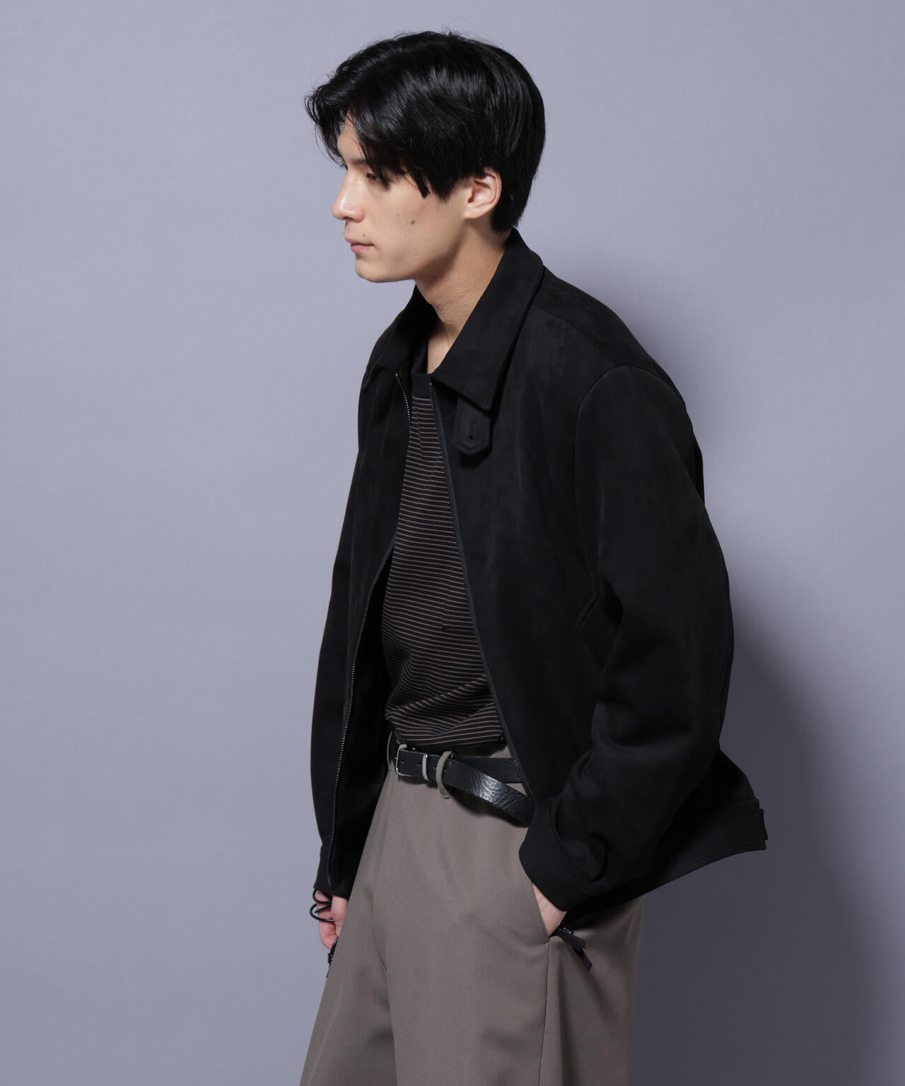 フェイクスエードブルゾン