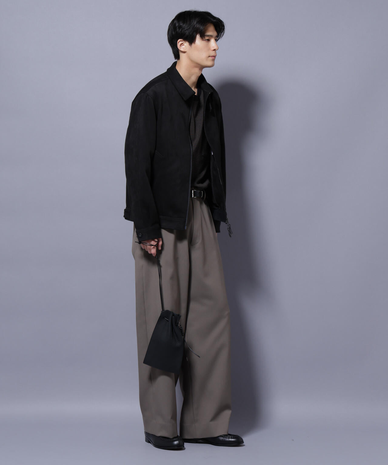 フェイクスエードブルゾン