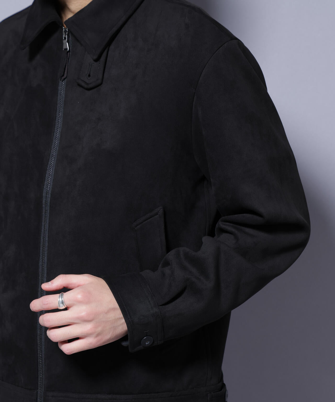 フェイクスエードブルゾン