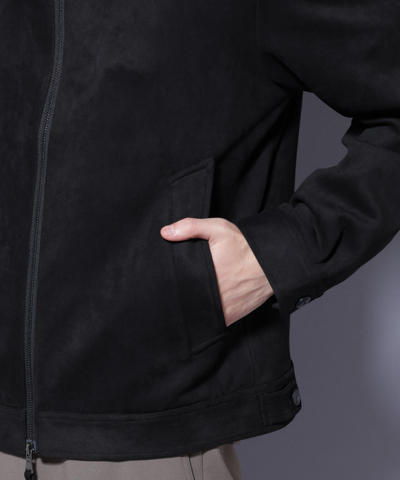 フェイクスエードブルゾン