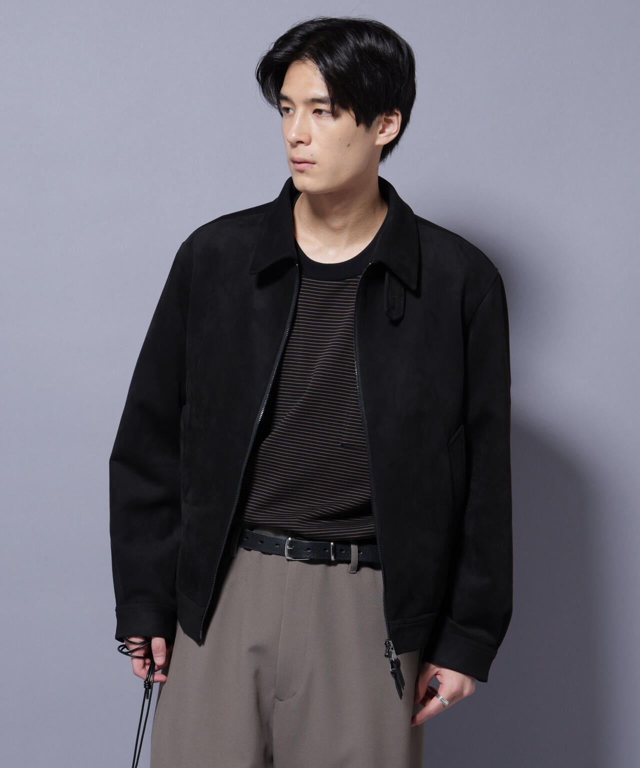 フェイクスエードブルゾン