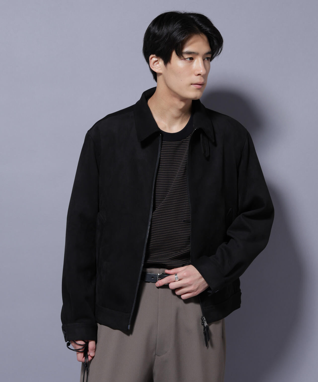 フェイクスエードブルゾン