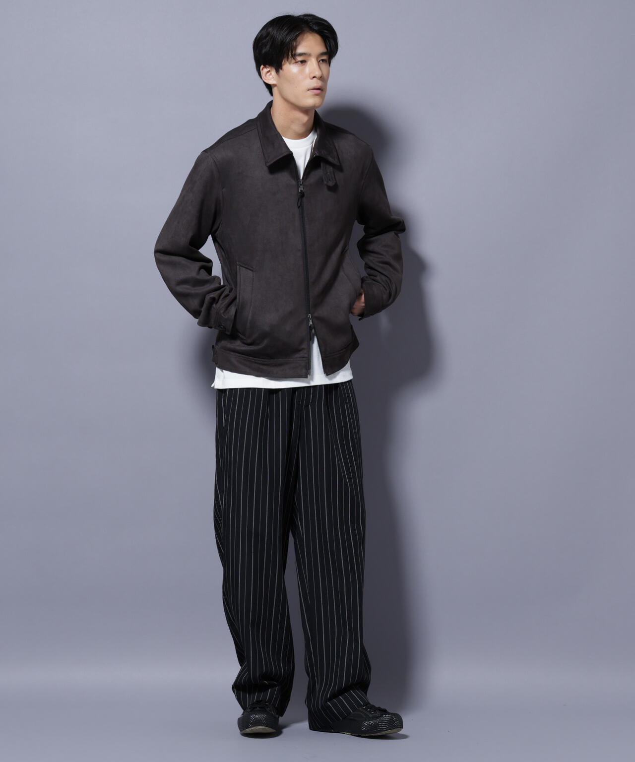 フェイクスエードブルゾン