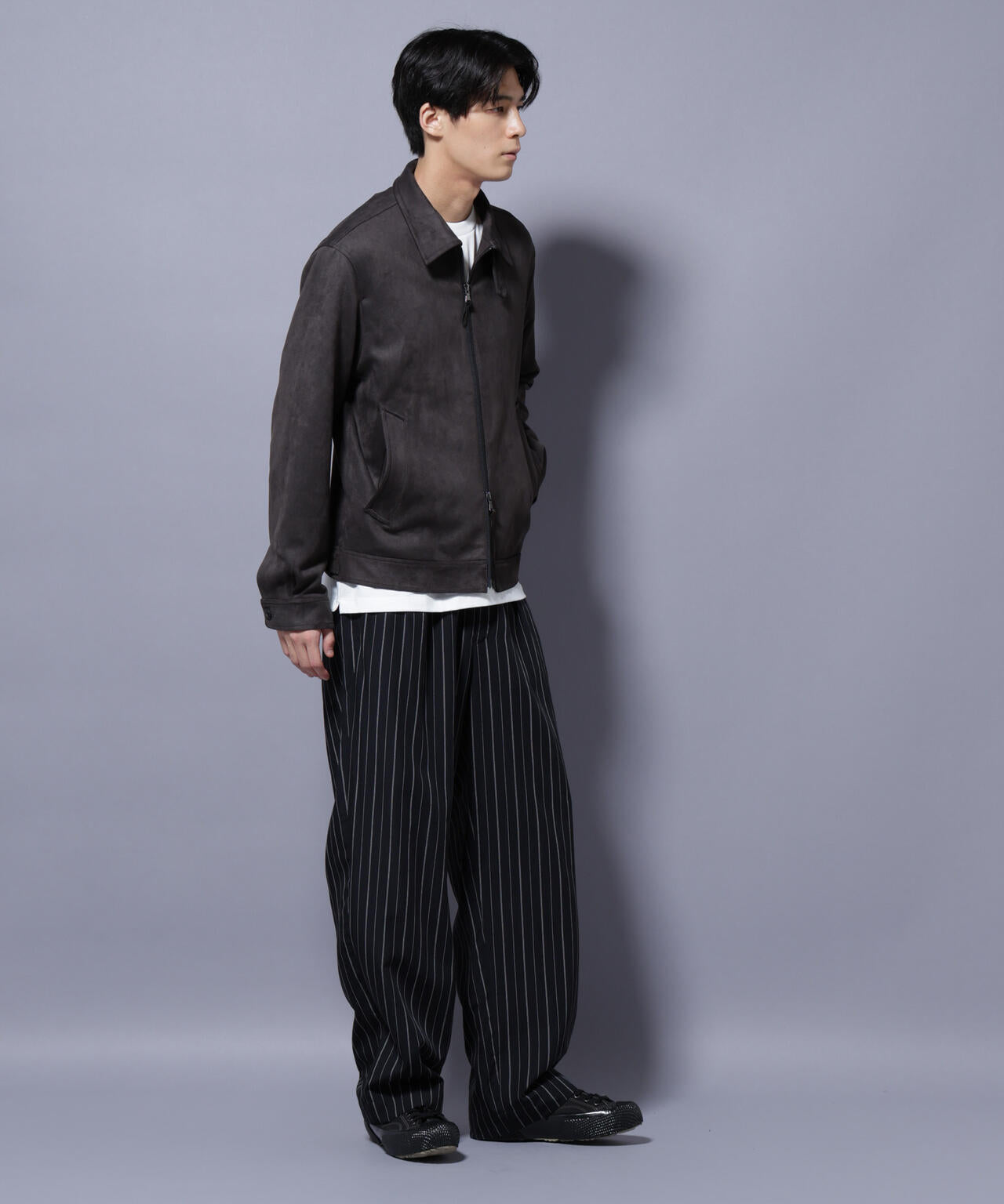 フェイクスエードブルゾン