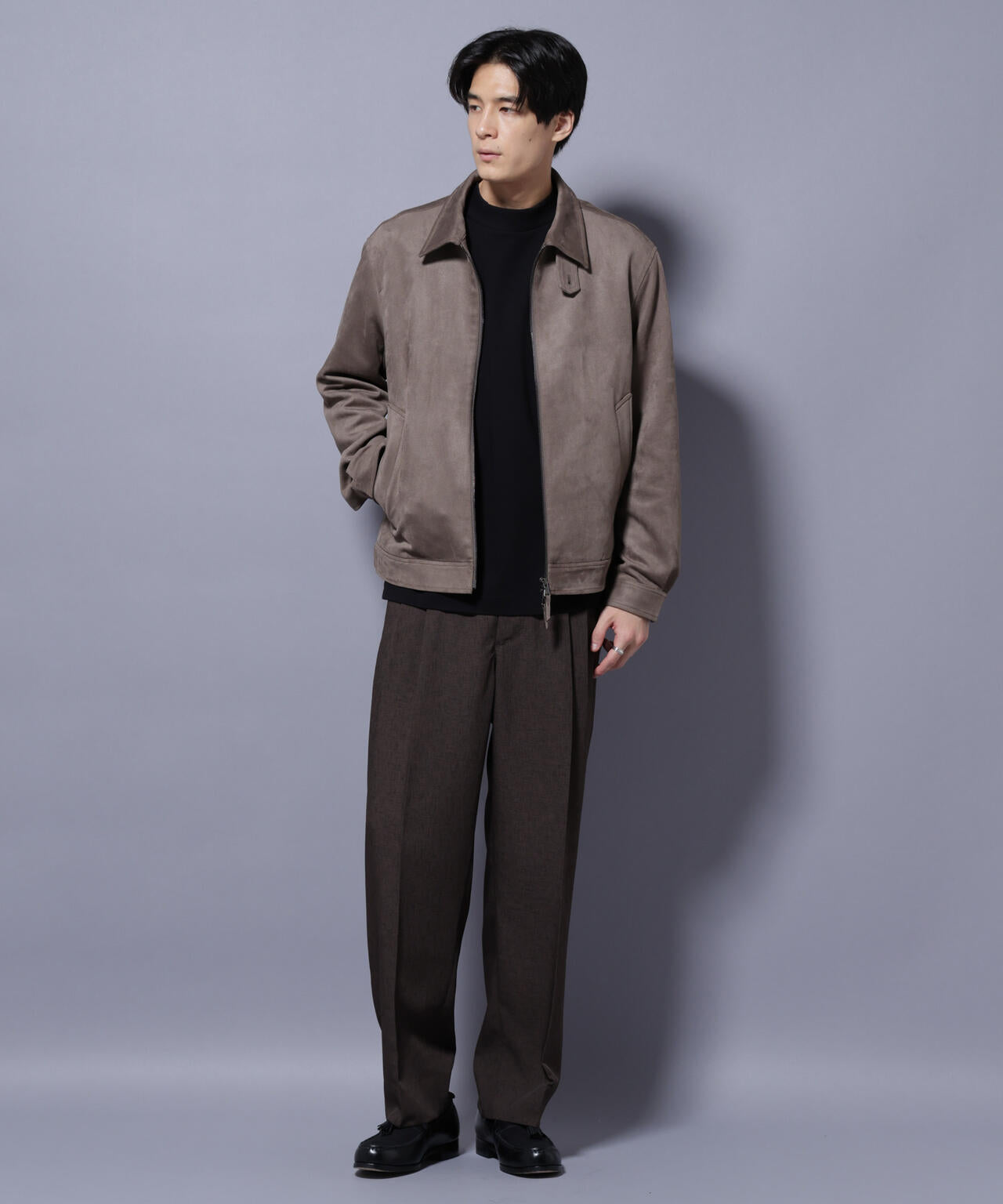 フェイクスエードブルゾン