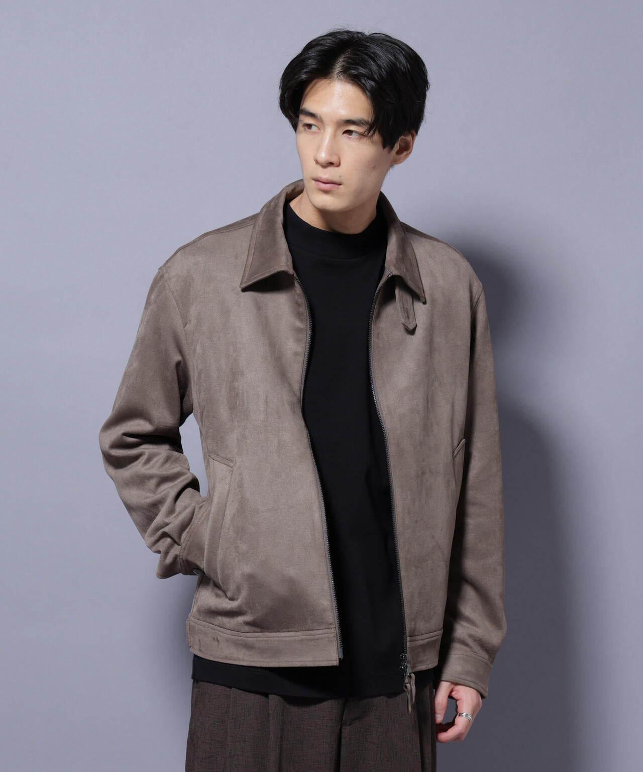フェイクスエードブルゾン
