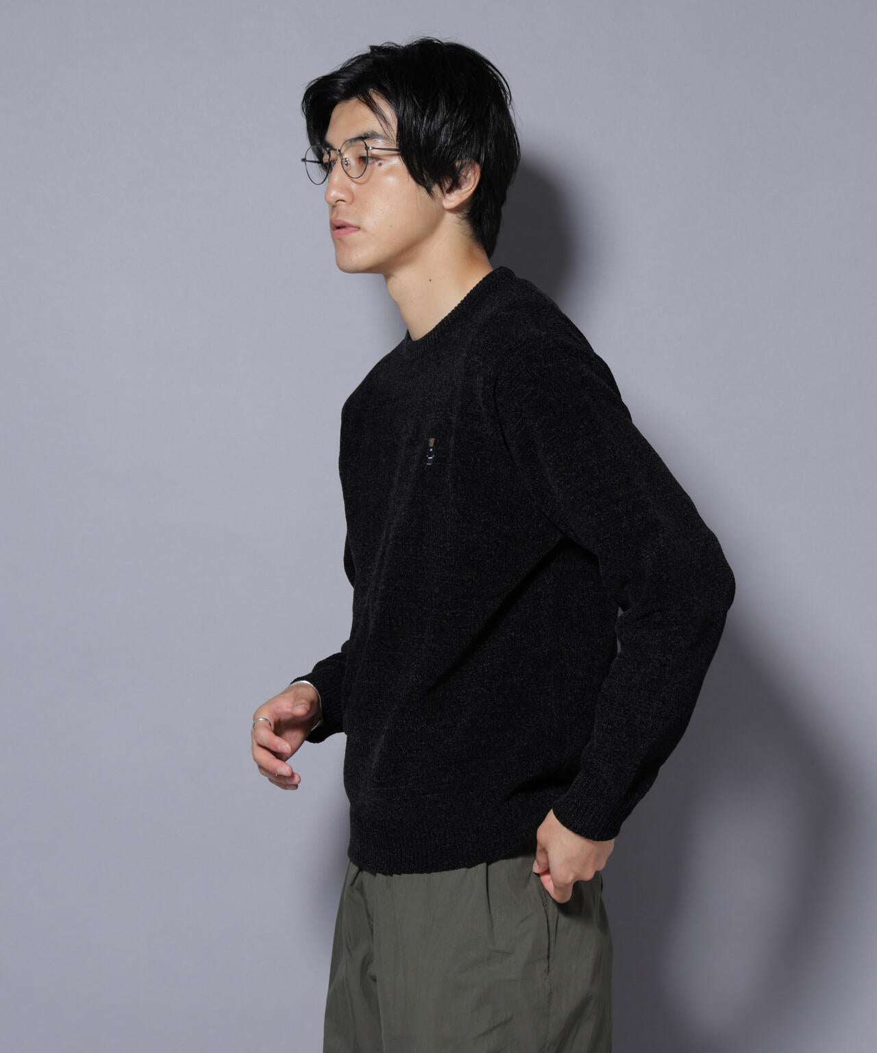 ナノベアモールニットクルーネック 1