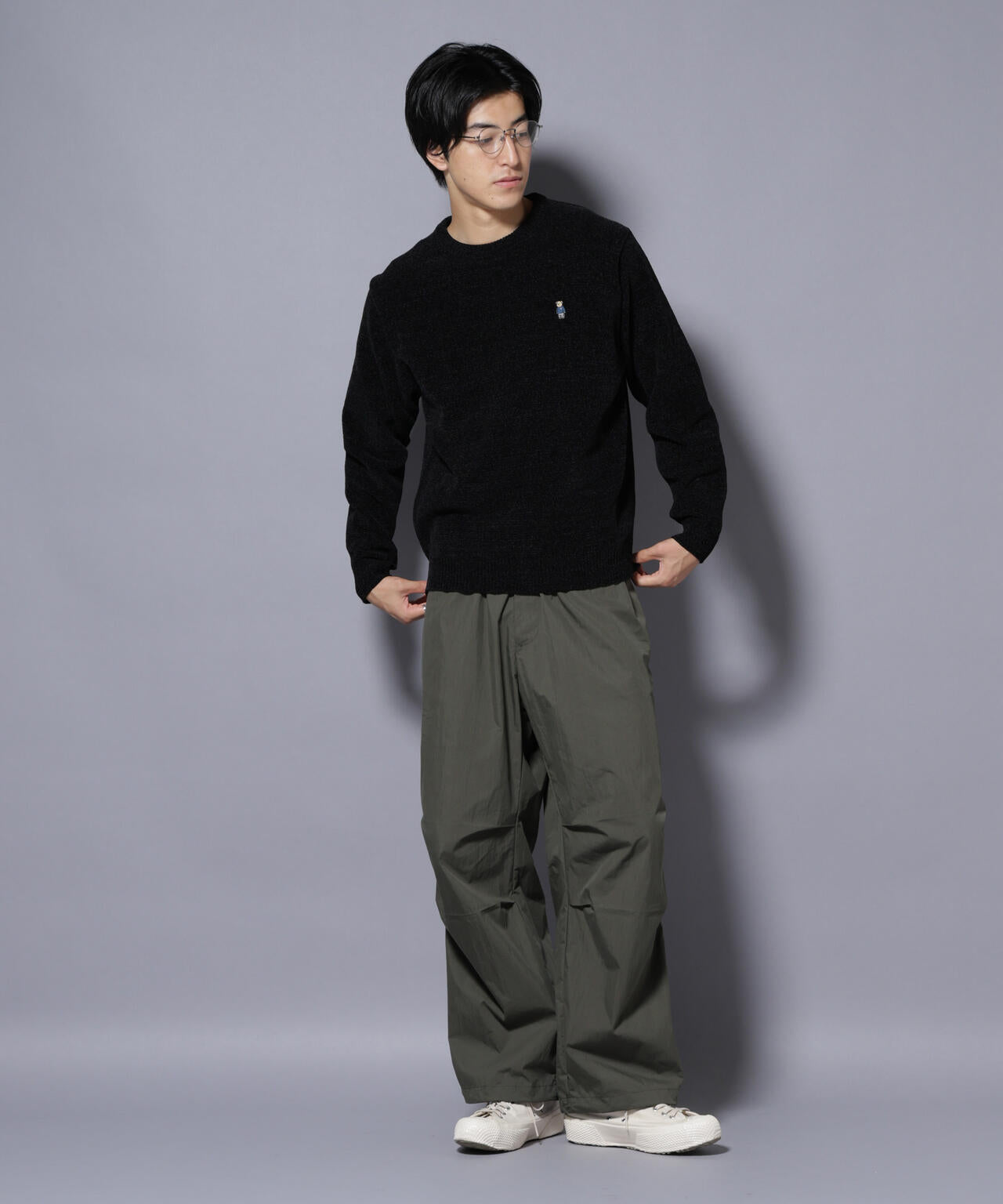 ナノベアモールニットクルーネック 1