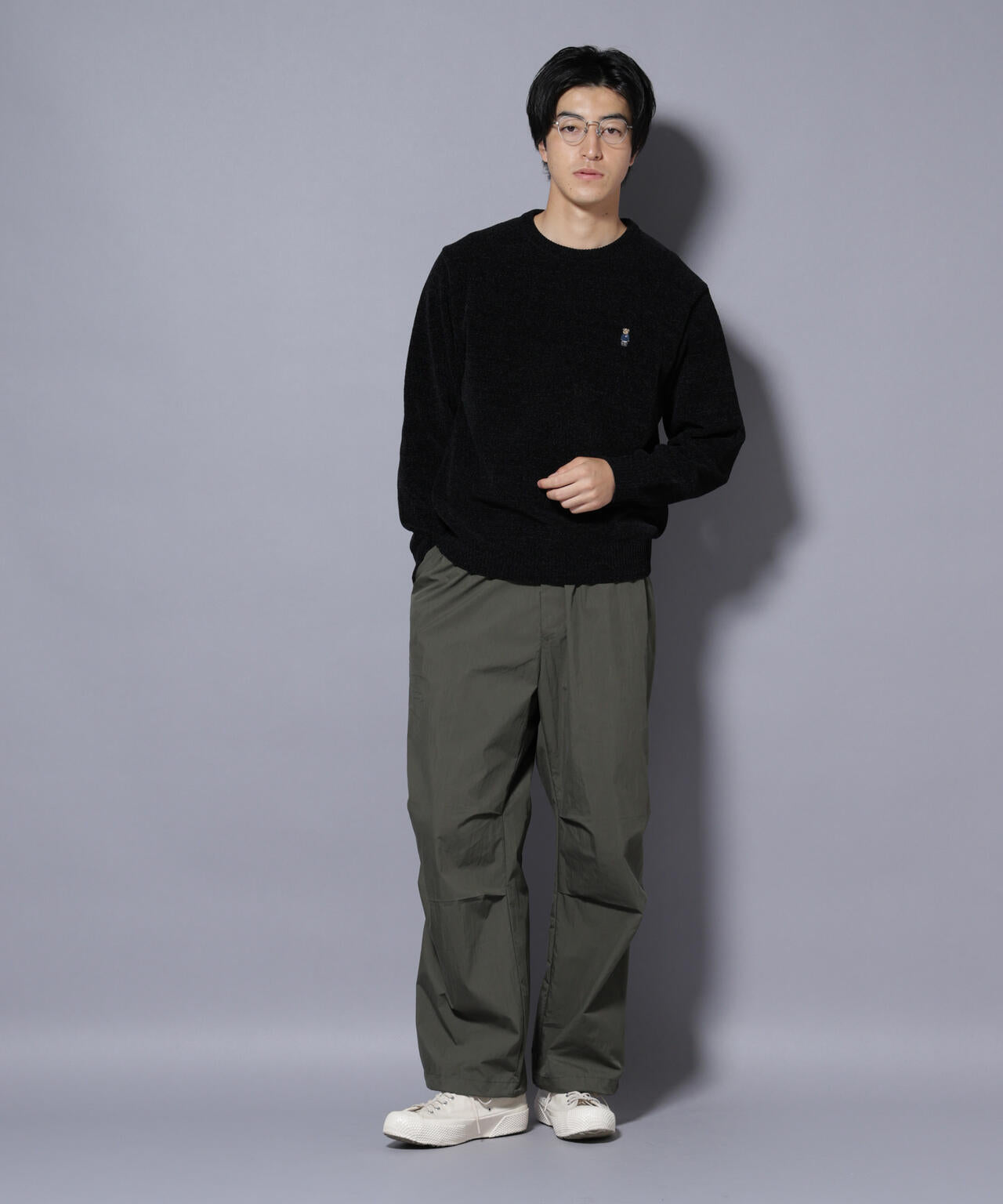 ナノベアモールニットクルーネック 1