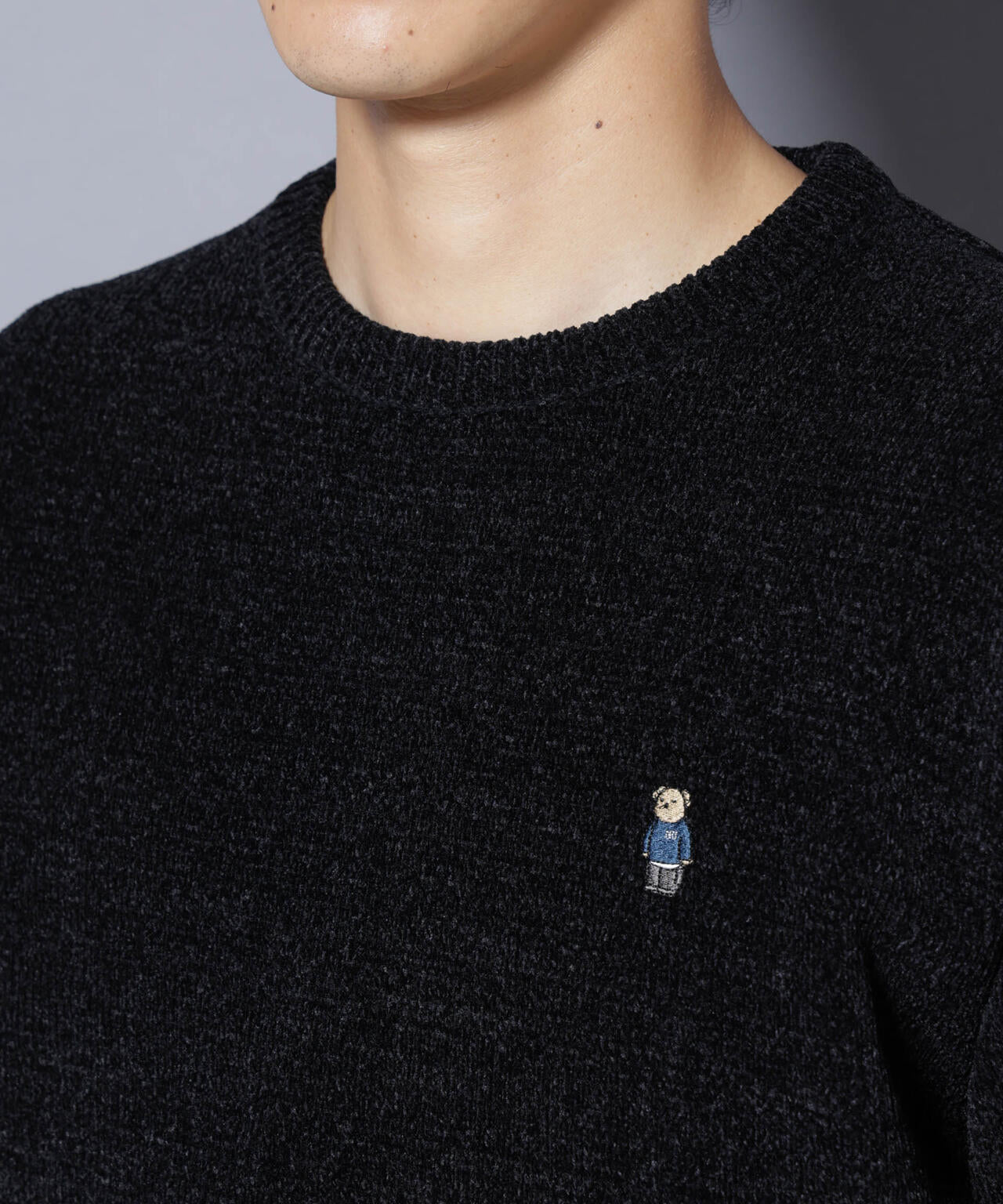ナノベアモールニットクルーネック 1