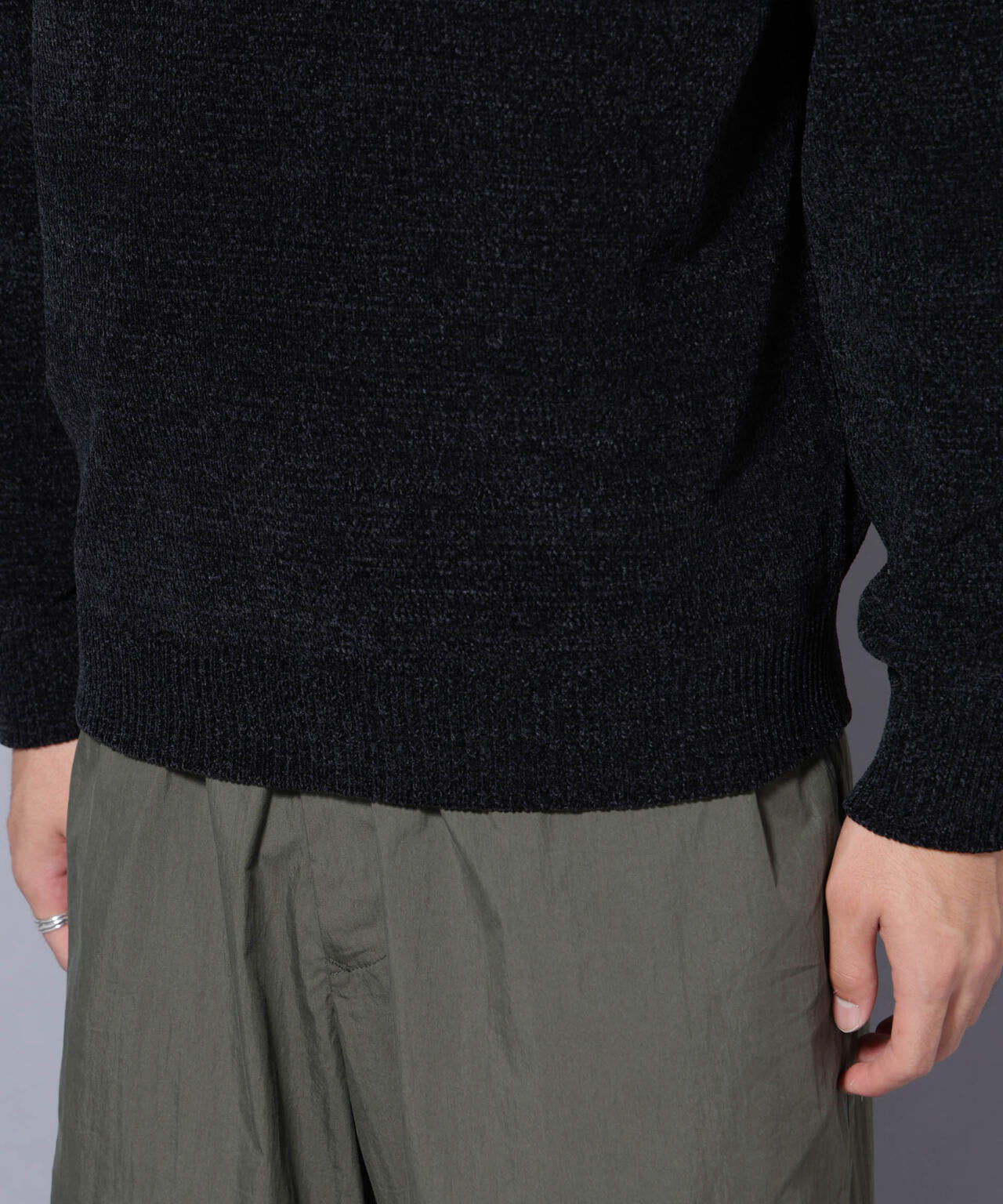 ナノベアモールニットクルーネック 1