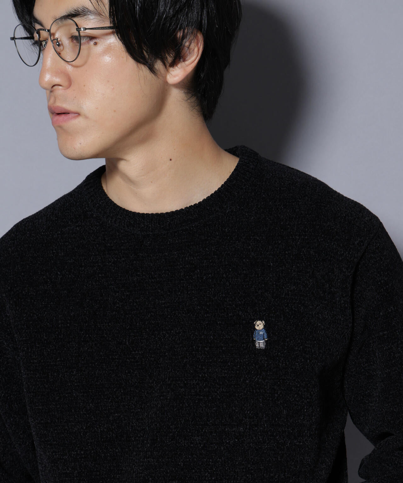 ナノベアモールニットクルーネック 1