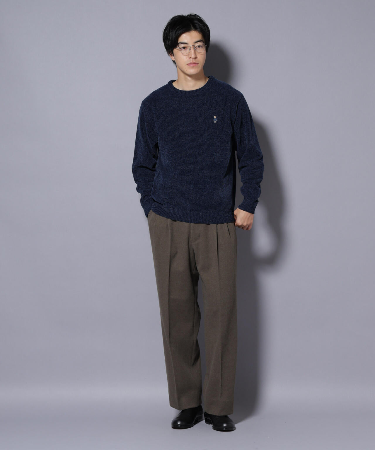 ナノベアモールニットクルーネック 1