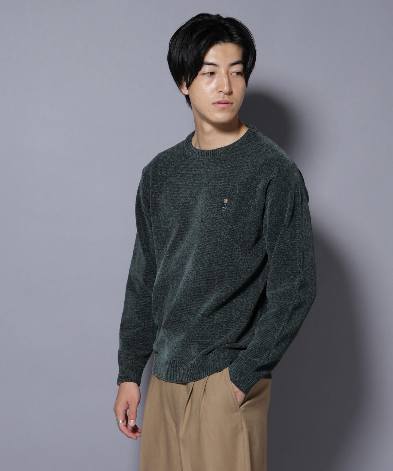 ナノベアモールニットクルーネック 1