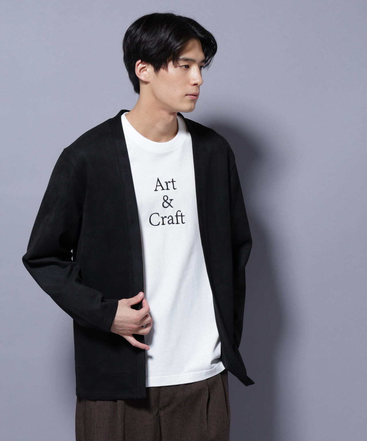 フェイクスエードトッパーカーディガン