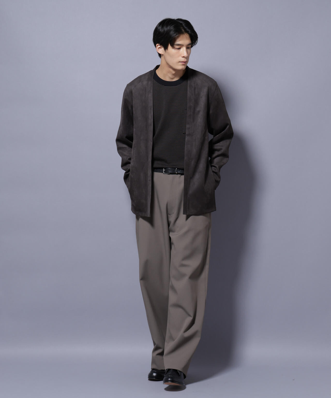 フェイクスエードトッパーカーディガン