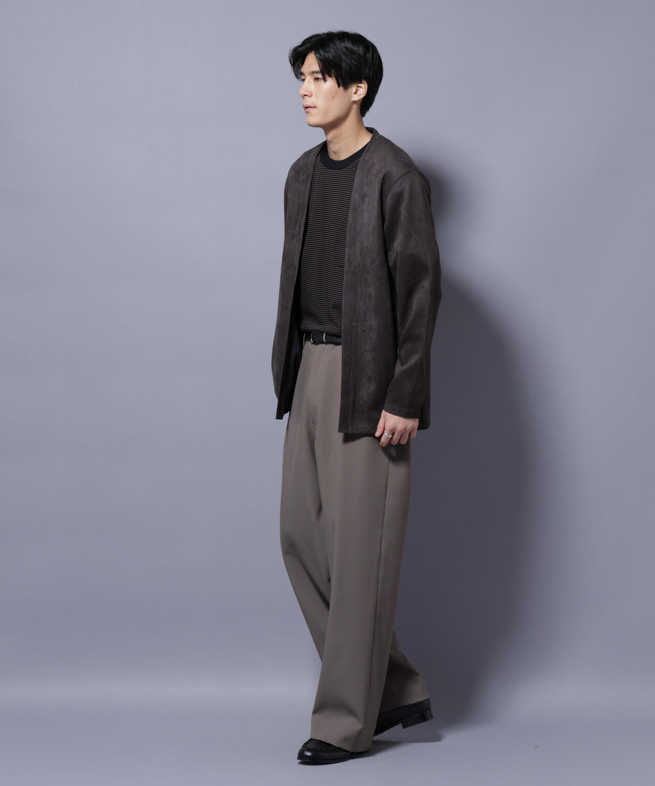 フェイクスエードトッパーカーディガン