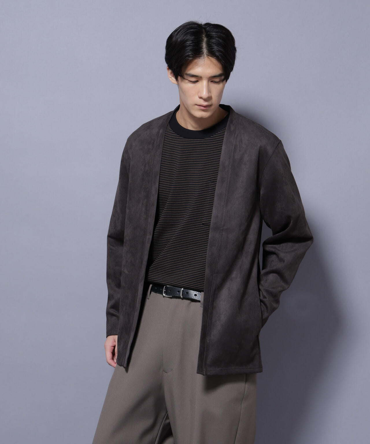 フェイクスエードトッパーカーディガン